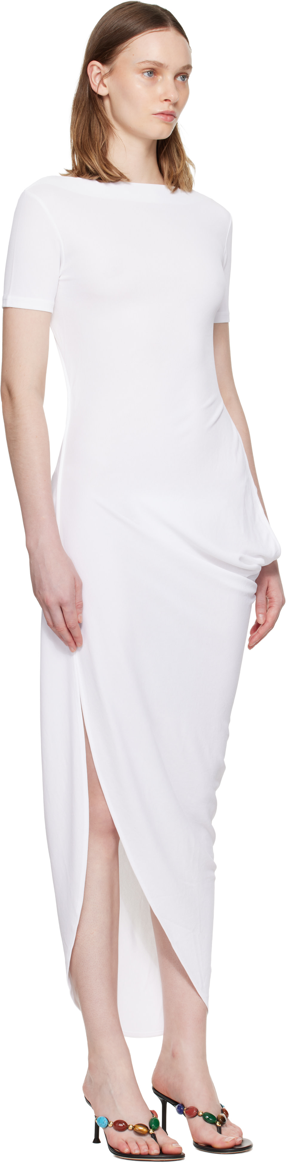JACQUEMUS - Robe longue Sole blanche