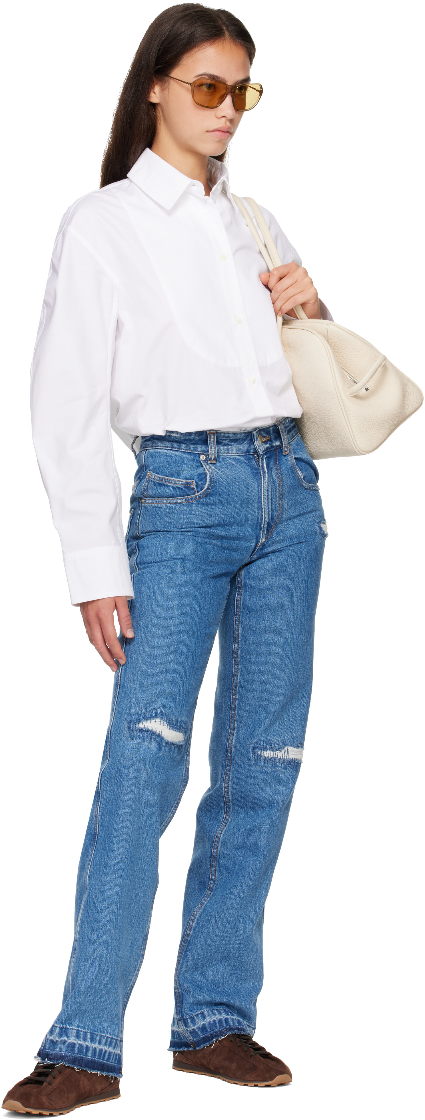 JACQUEMUS - Baskets de tennis brunes