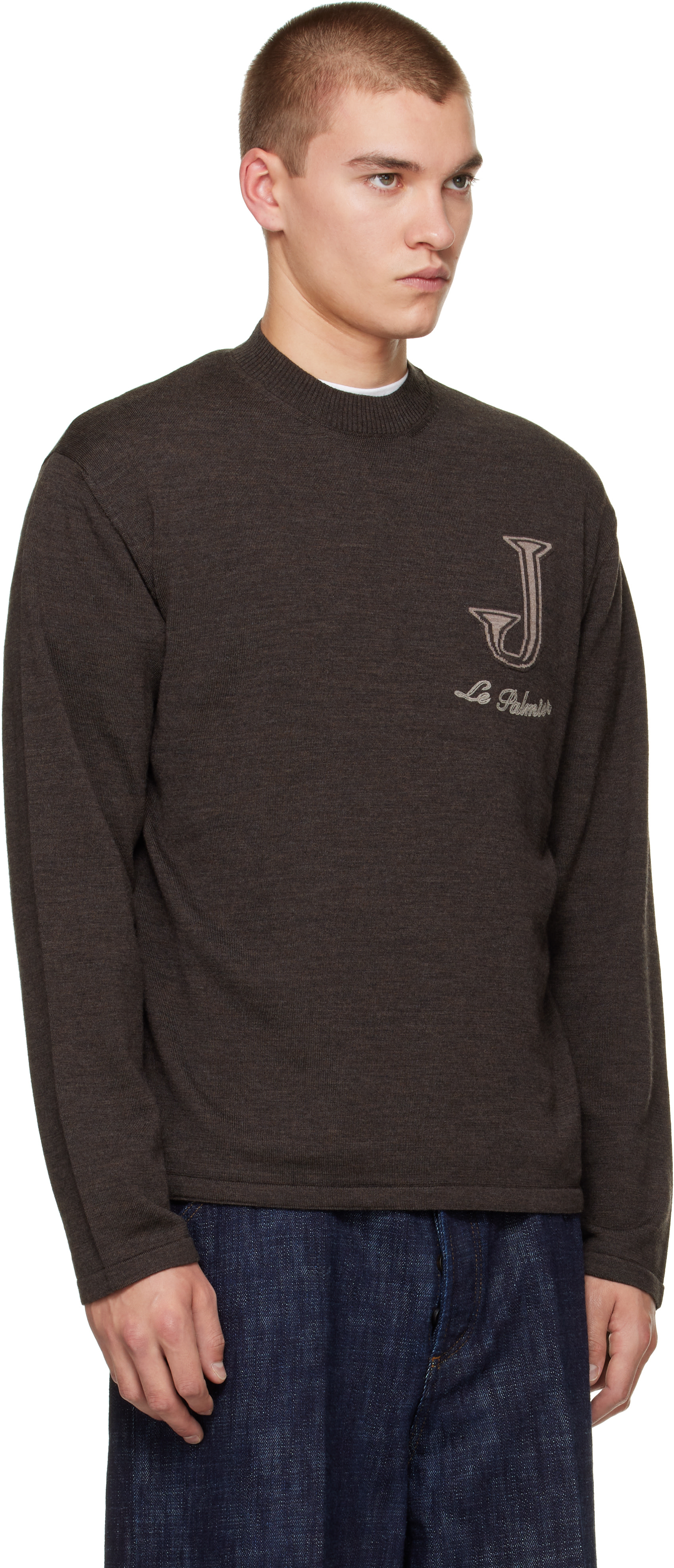 JACQUEMUS - Pull Herisson brun