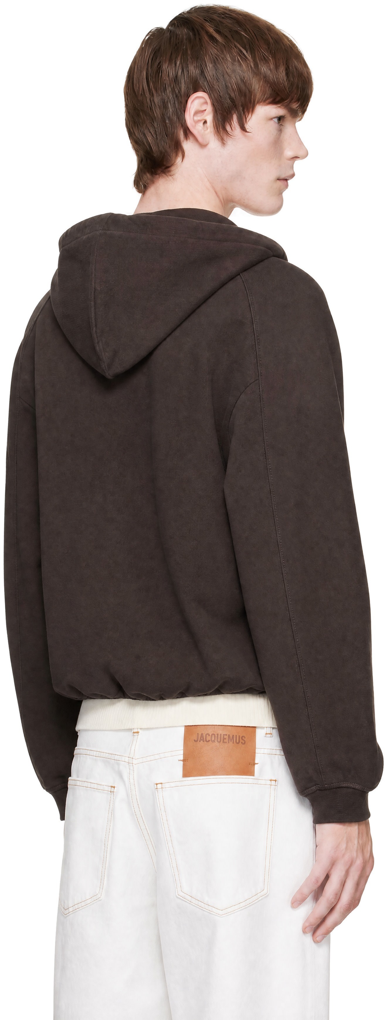 JACQUEMUS - Pull à capuche Montaigne brun