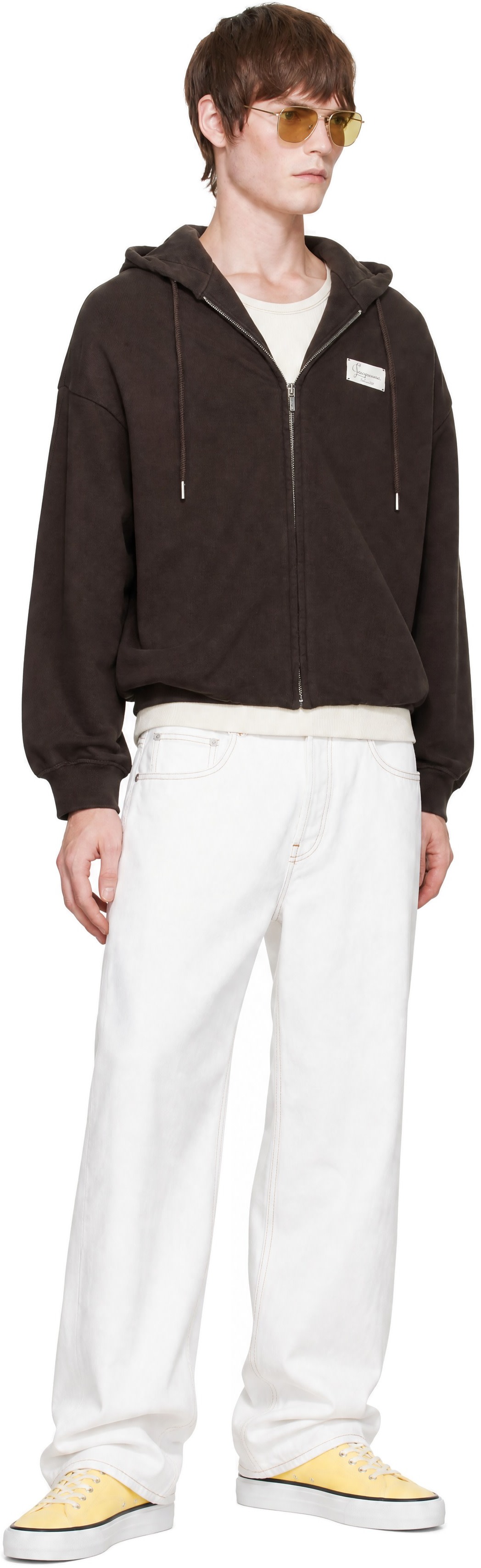 JACQUEMUS - Pull à capuche Montaigne brun