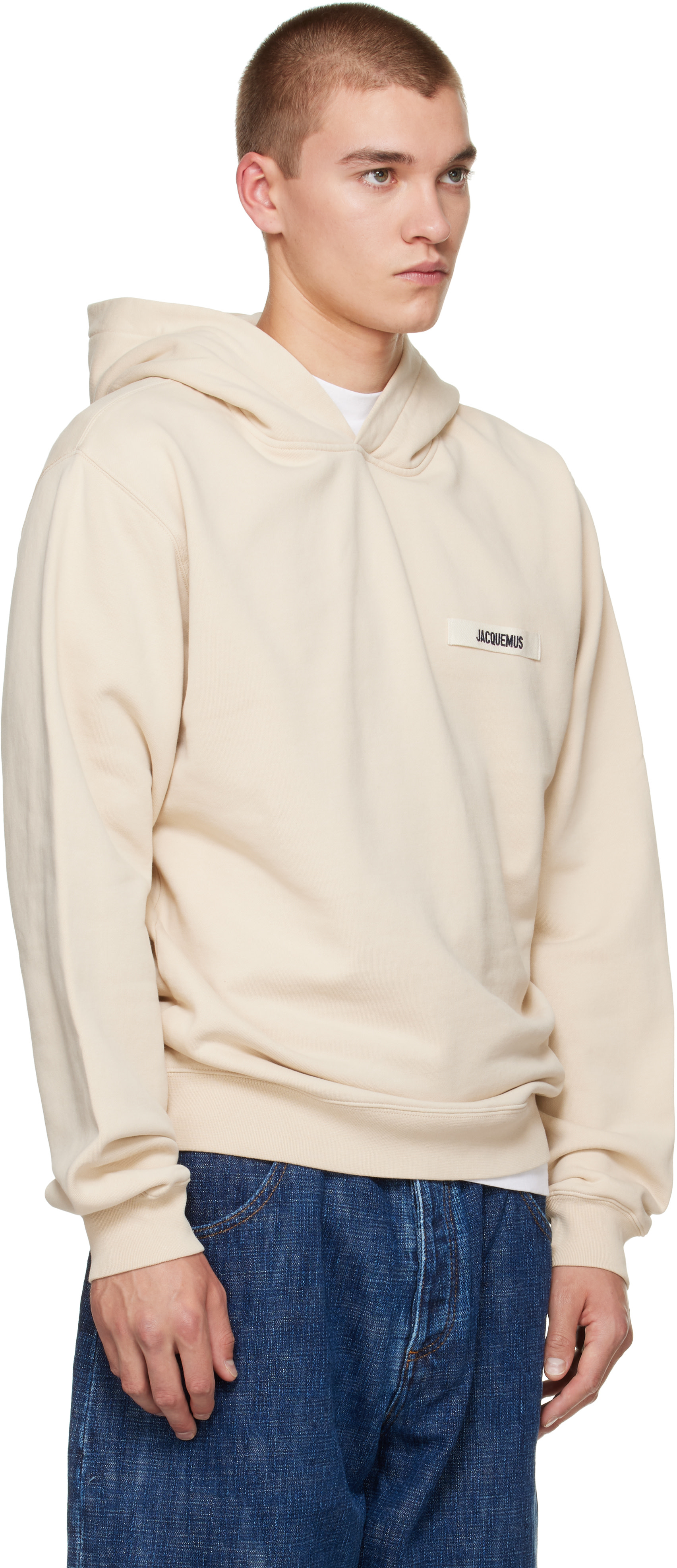 JACQUEMUS: ベージュ 'The Gros Grain' フーディ | SSENSE 日本