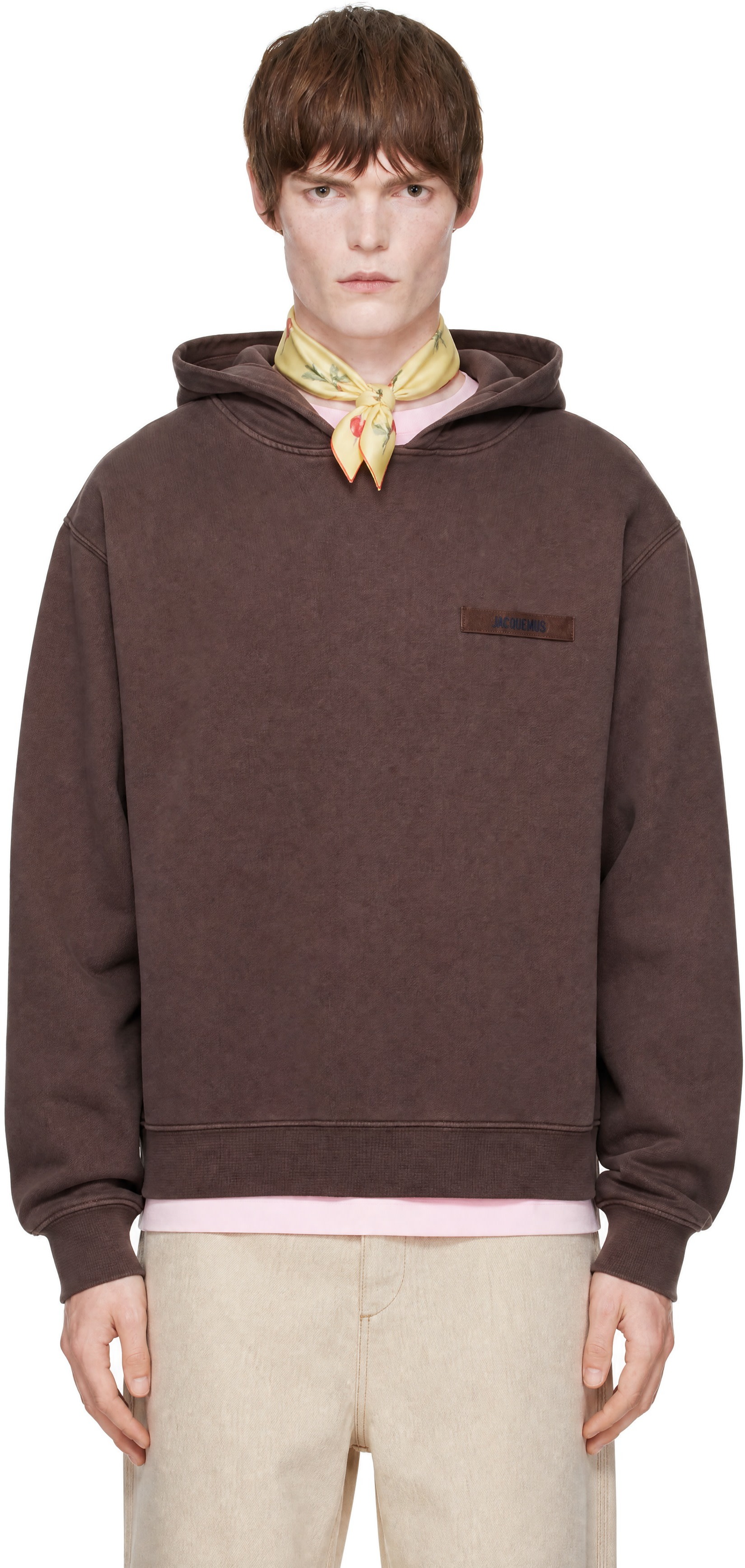 JACQUEMUS: Brown 'Le Gros Grain' Hoodie | SSENSE