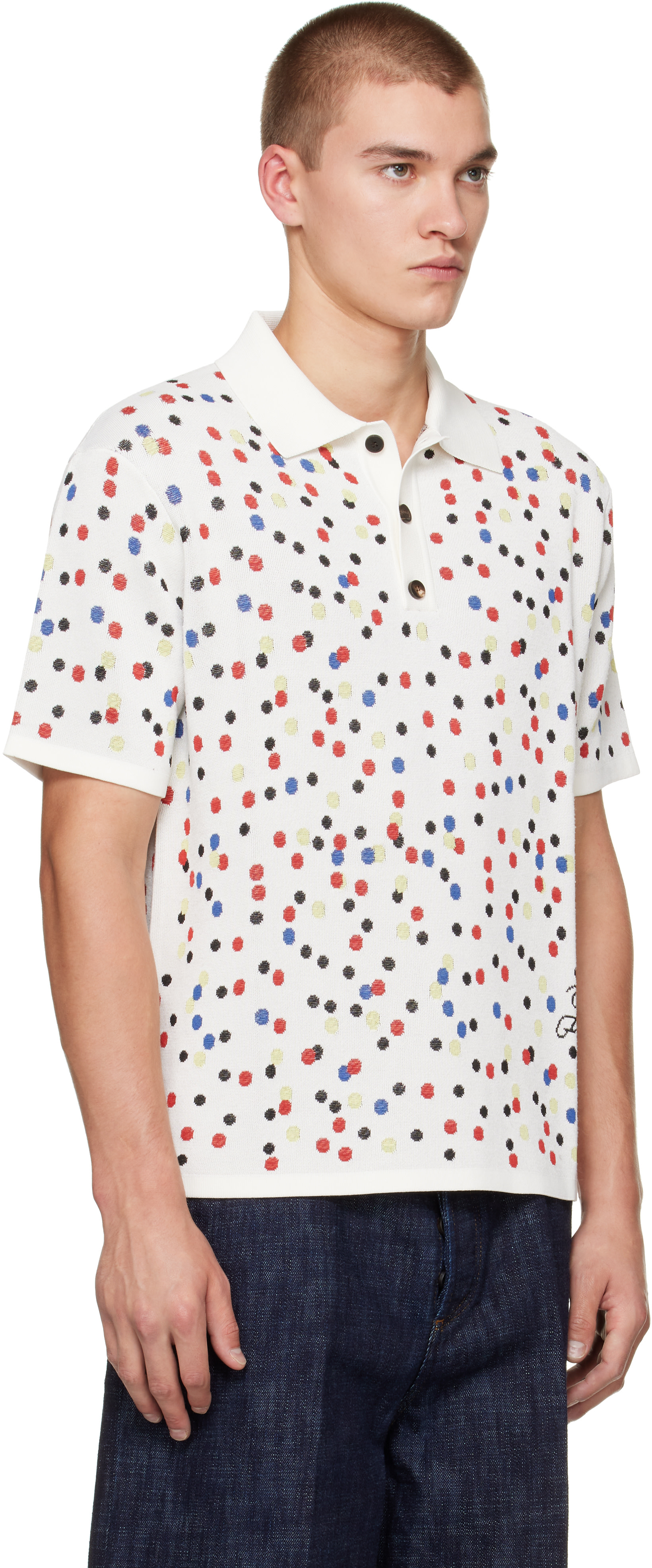 JACQUEMUS - Polo Confettis blanc