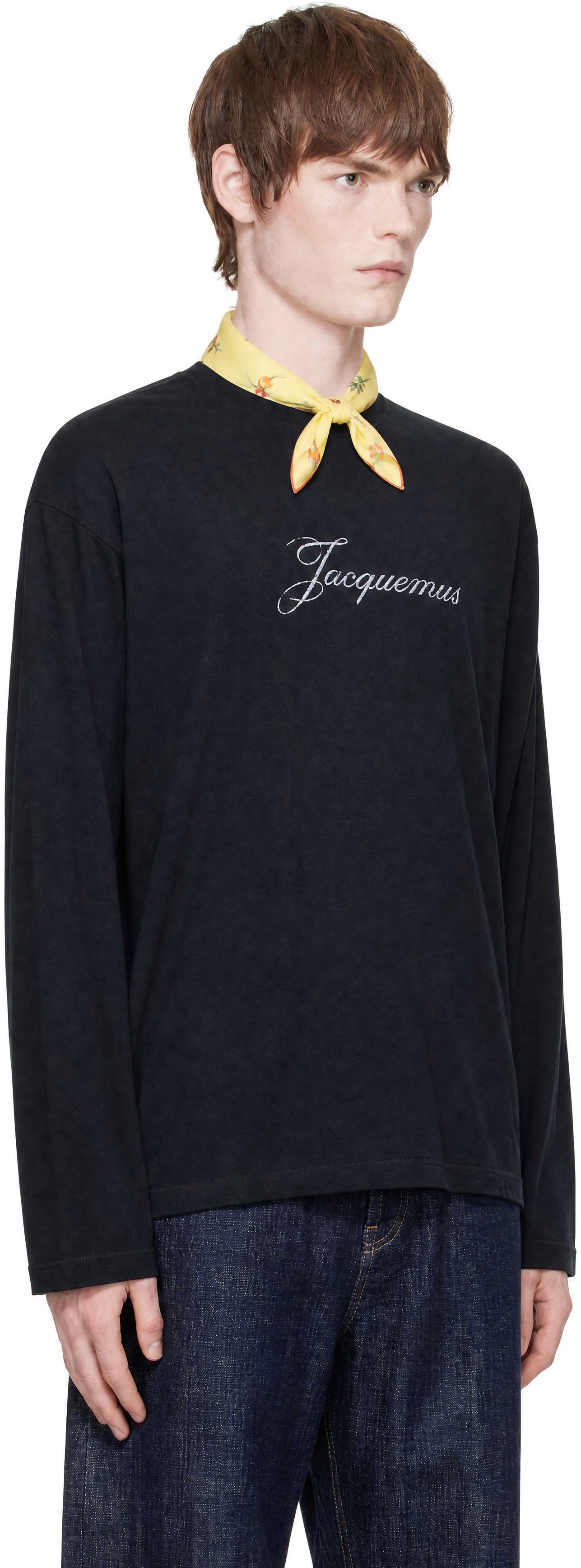 JACQUEMUS: ブラック 'The Jacquemus long-sleeve' Tシャツ | SSENSE 日本