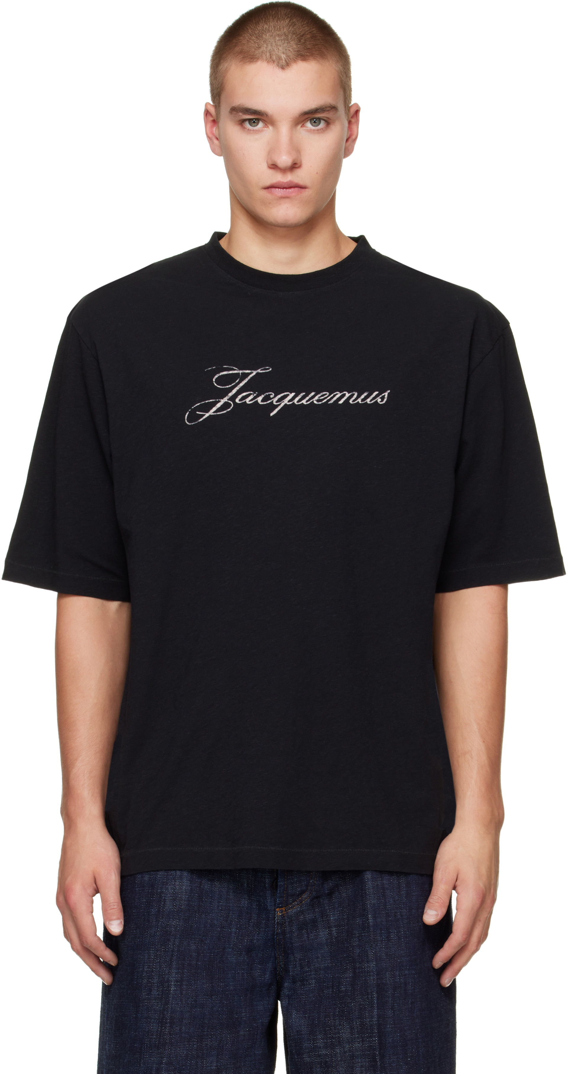 JACQUEMUS Tシャツ ブラック JACQUEMUS: Black 'The Jacquemus' T-shirt | SSENSE