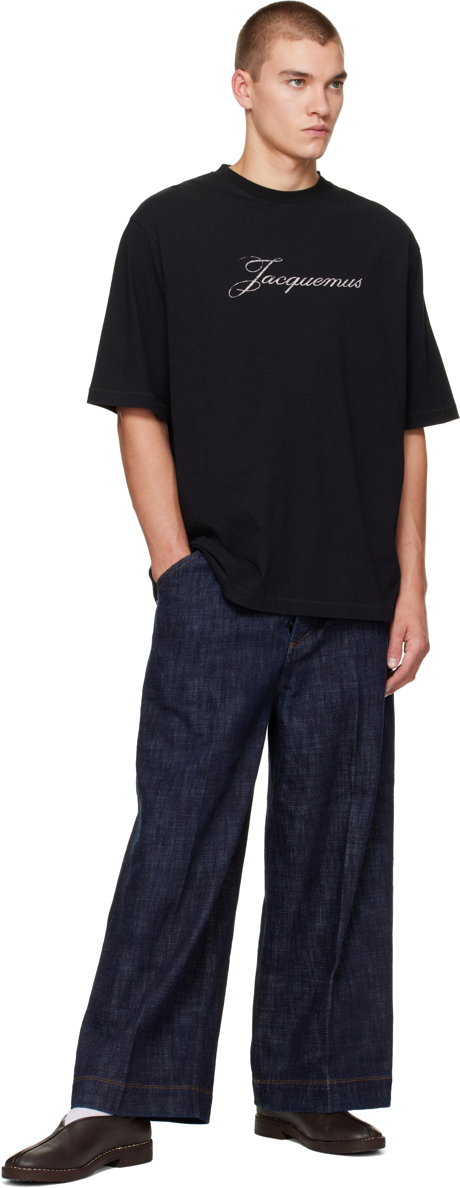 JACQUEMUS: Black 'The Jacquemus' T-shirt | SSENSE