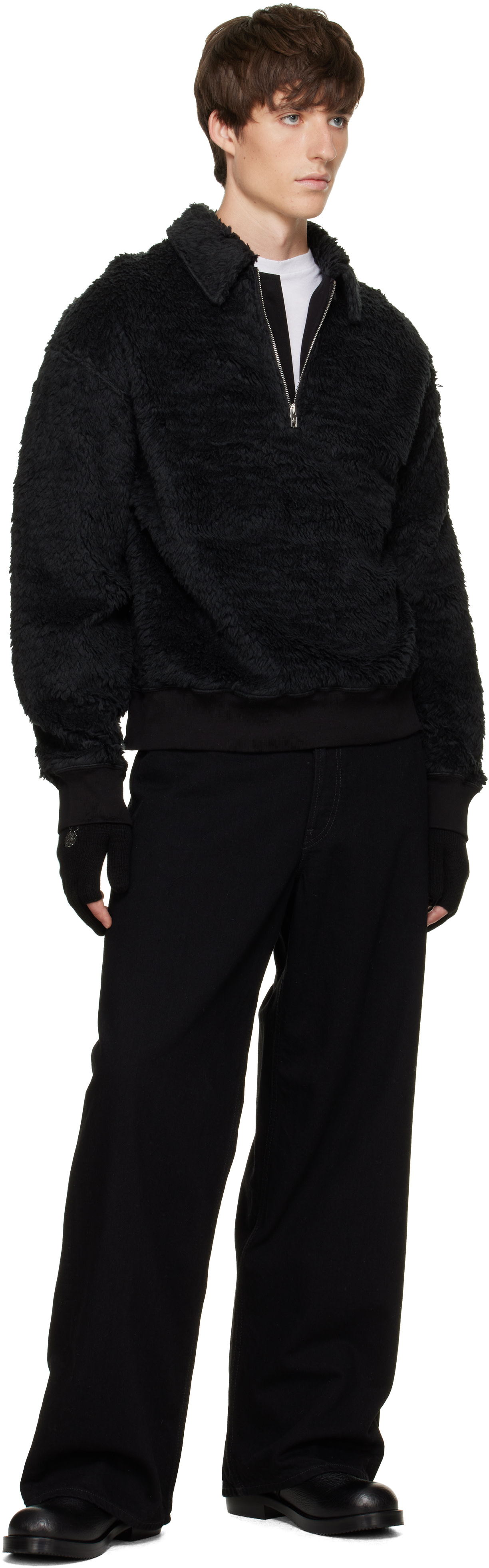 mastermind JAPAN - Black Open Fingered Gloves