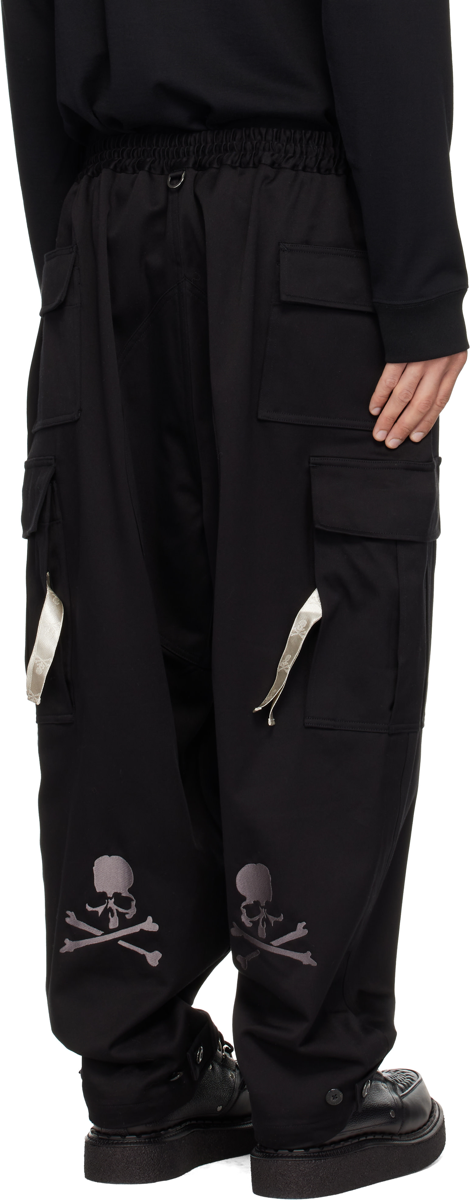 mastermind JAPAN - Black Wide Cargo Pants