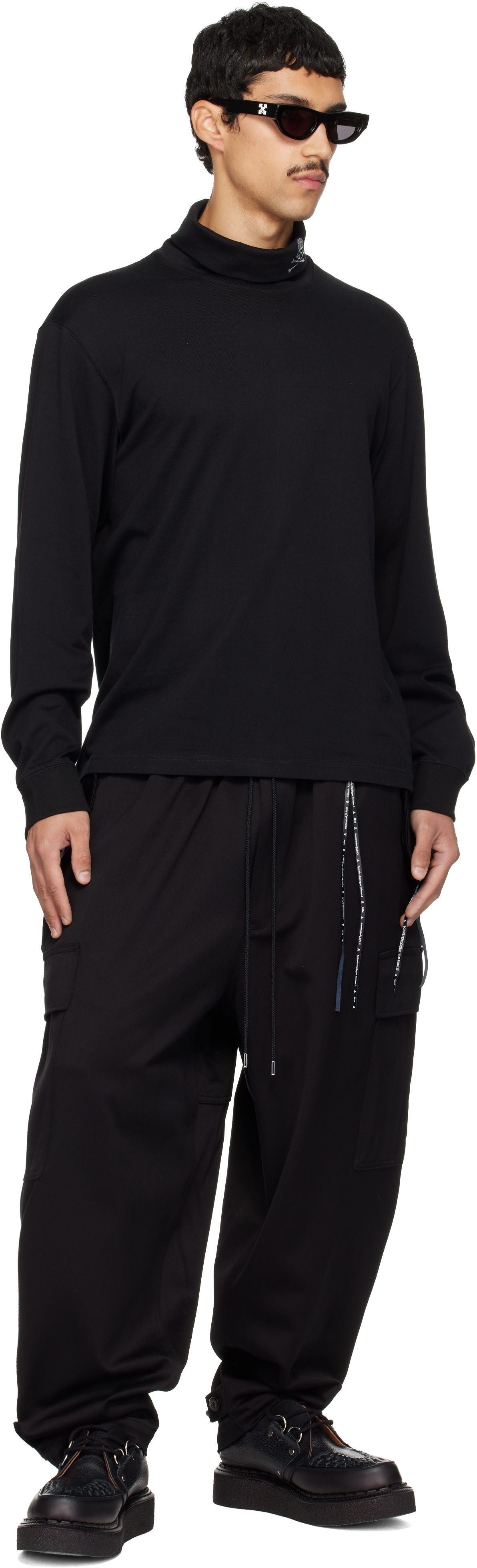 mastermind JAPAN - Pantalon cargo ample noir