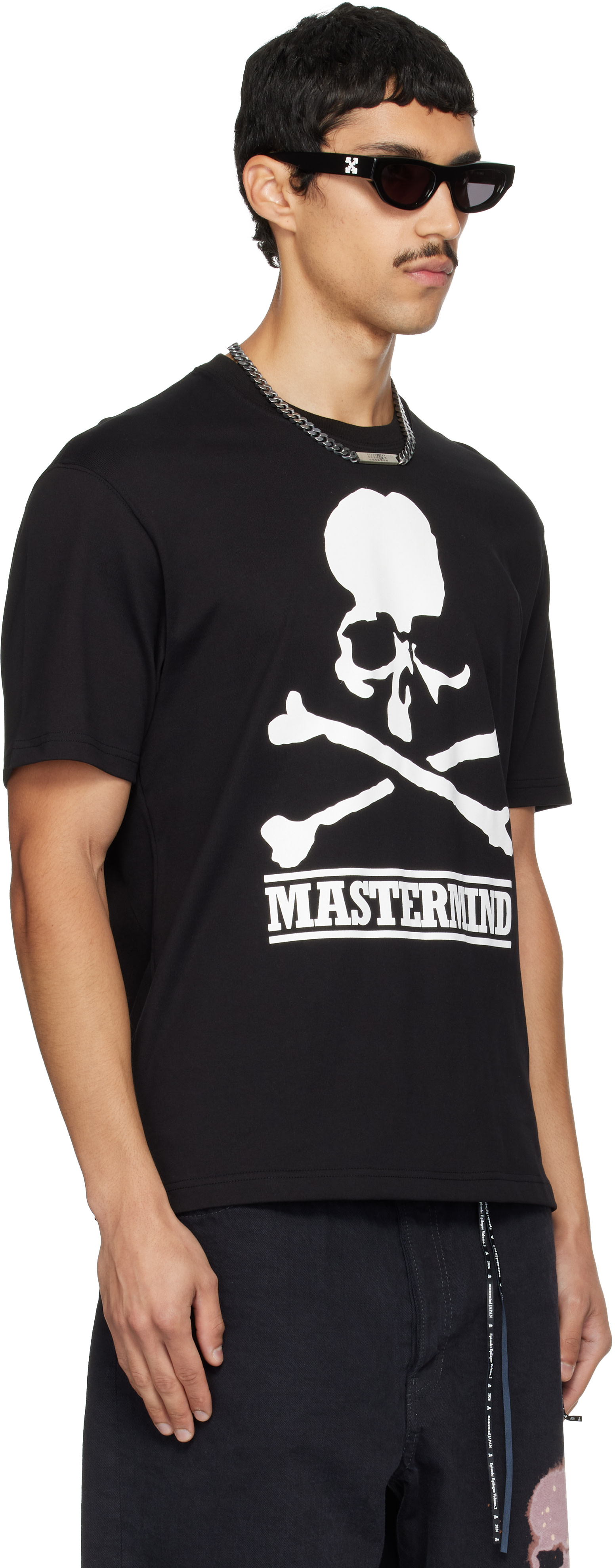 mastermind JAPAN: Black MJ Bold Logo S/S T-shirt | SSENSE