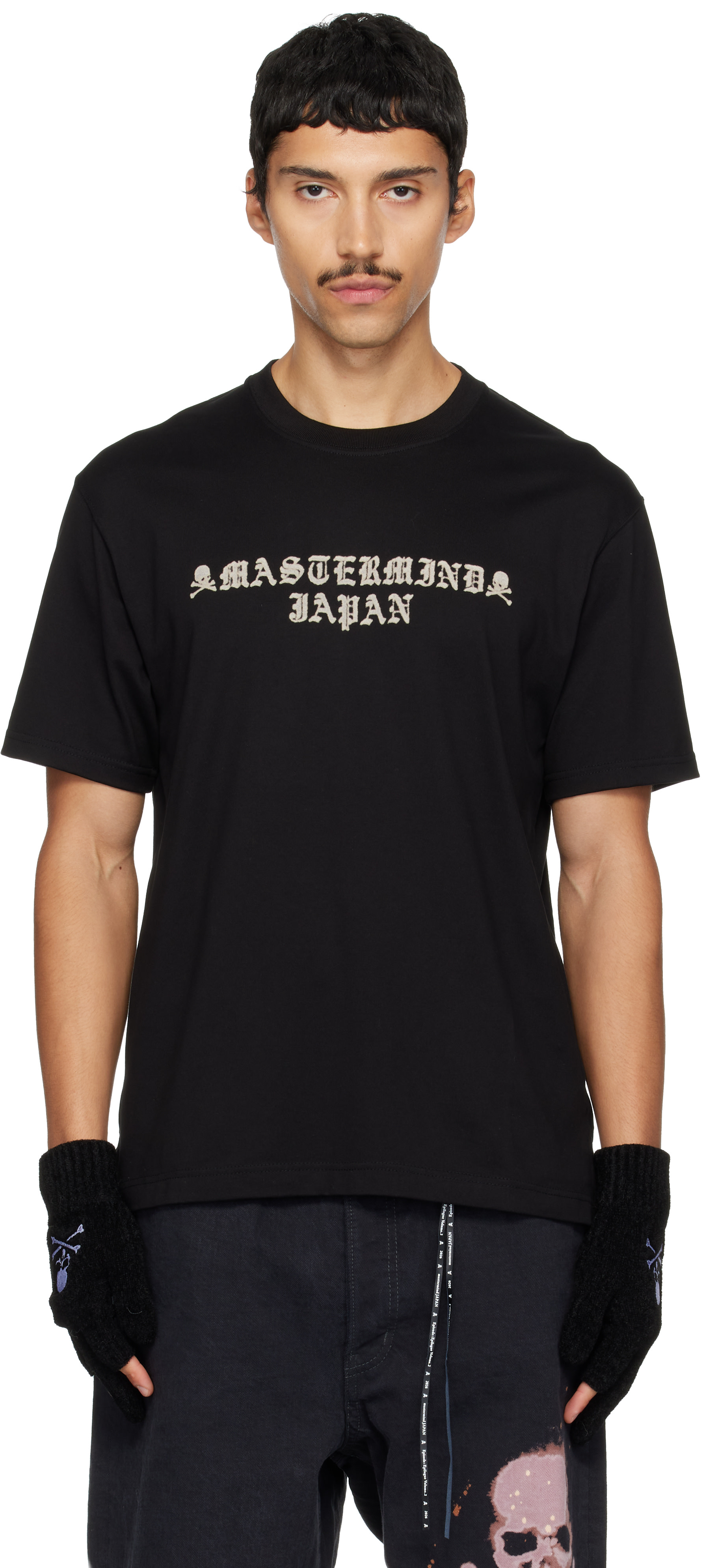 mastermind JAPAN: Black MJ Former OG S/S T-shirt | SSENSE