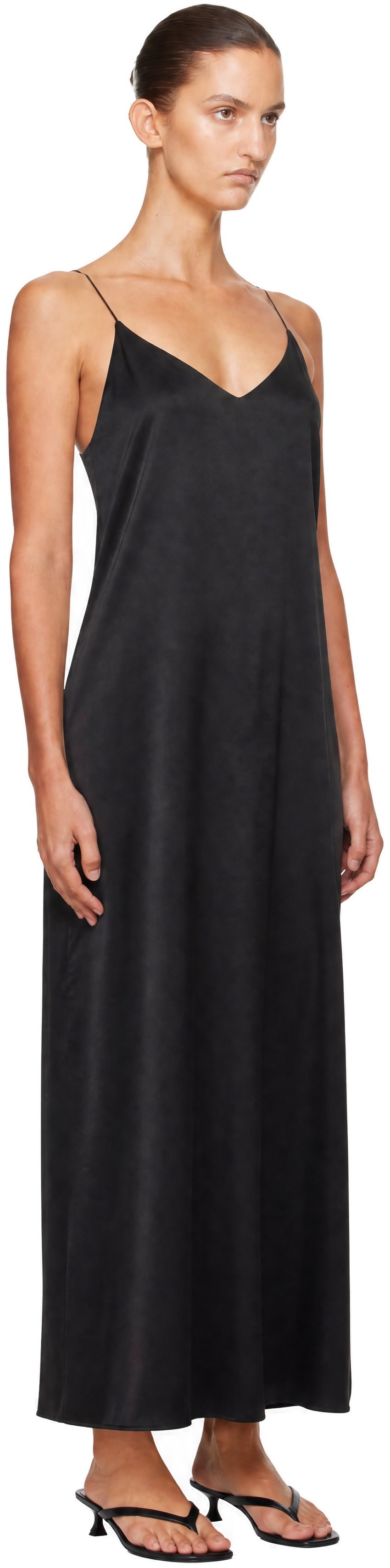 LISA YANG: Black Camisole Maxi Dress | SSENSE Canada