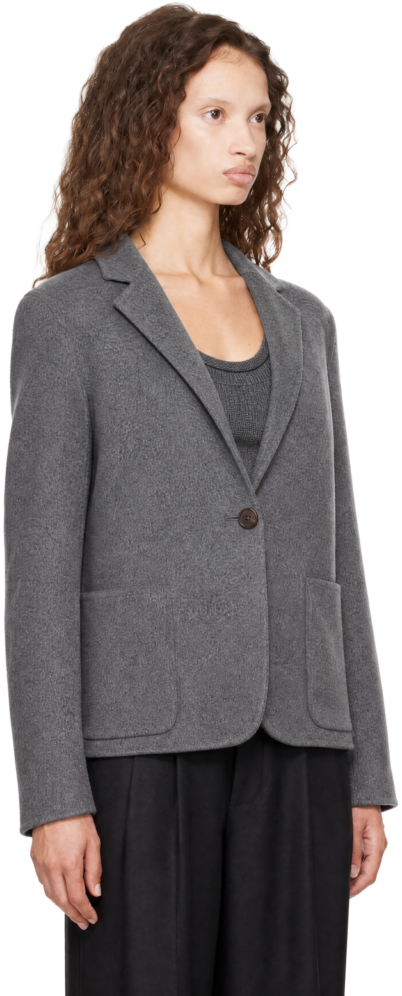 LISA YANG - Gray Doublé Blazer