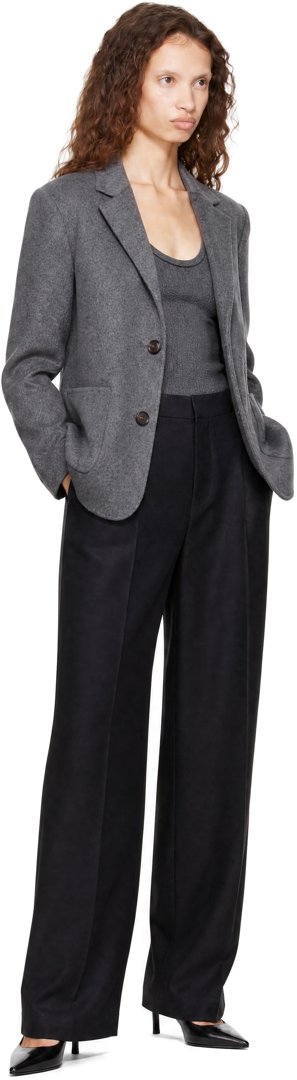 LISA YANG - Gray Doublé Blazer