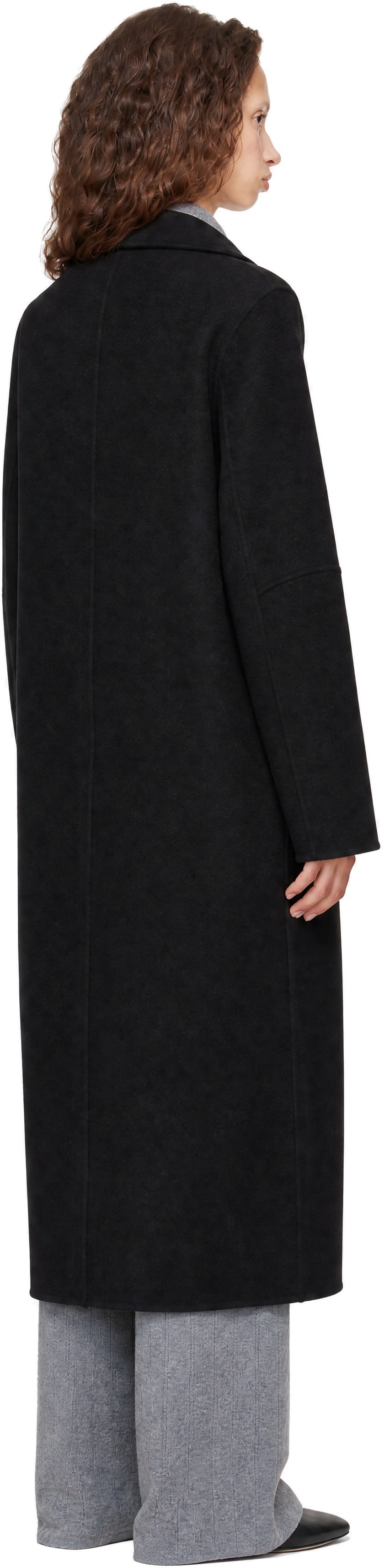 LISA YANG - Black Doublé Shawl Coat