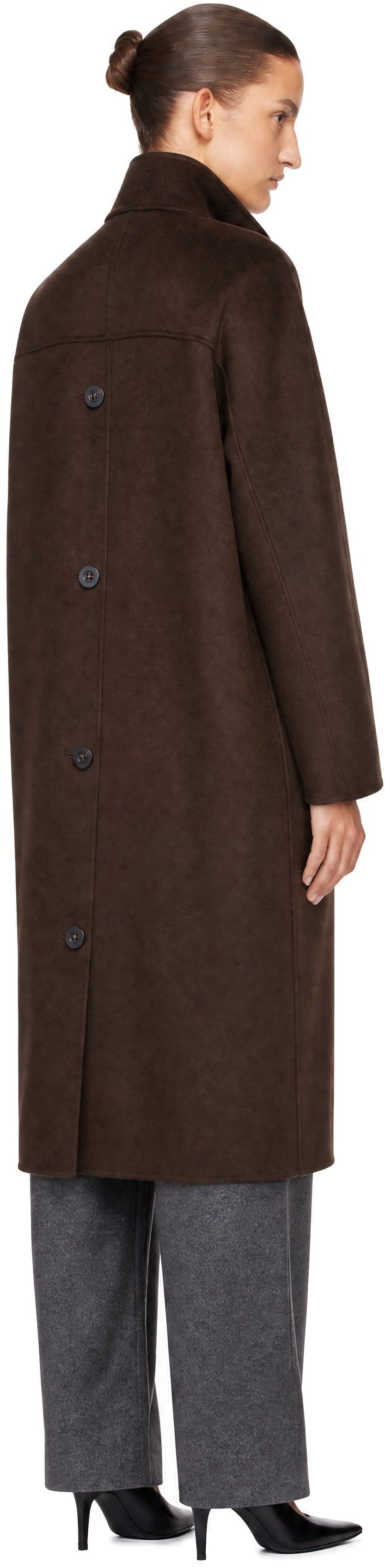 LISA YANG - Brown Doublé Button Coat