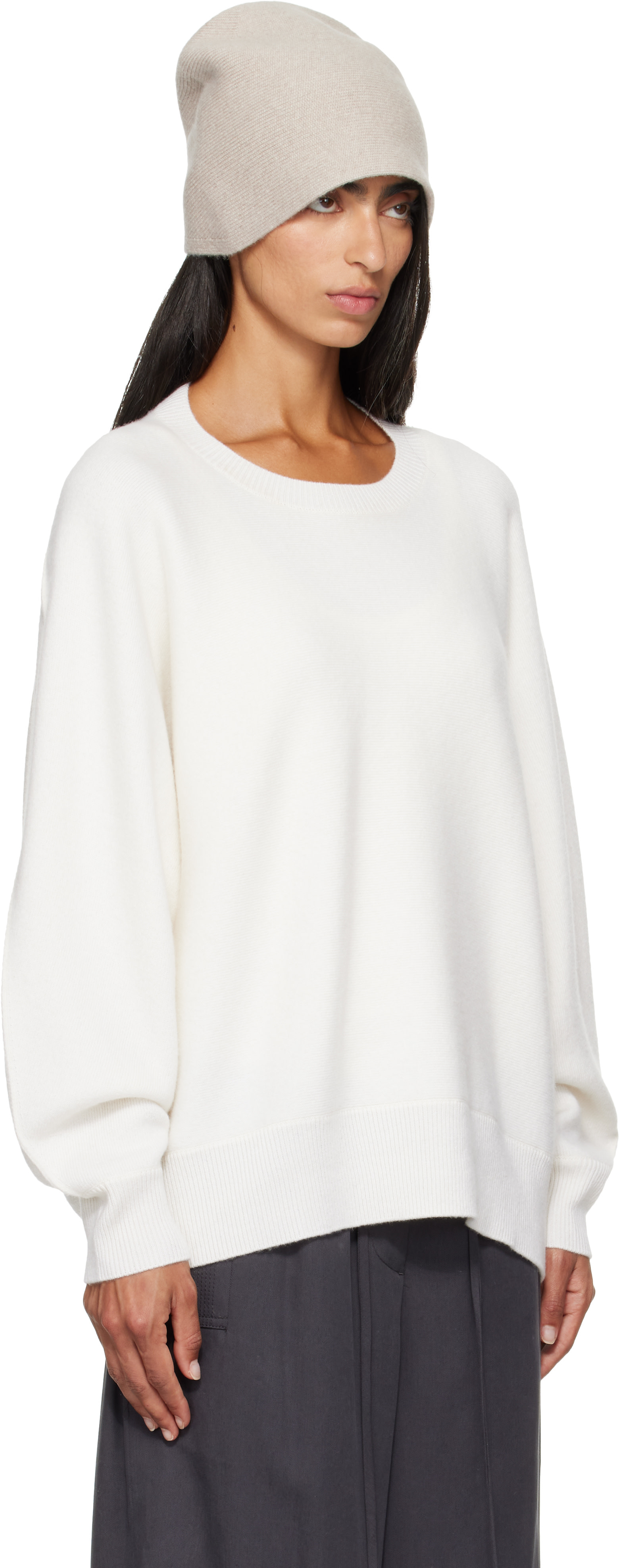 LISA YANG - Pull Haily blanc