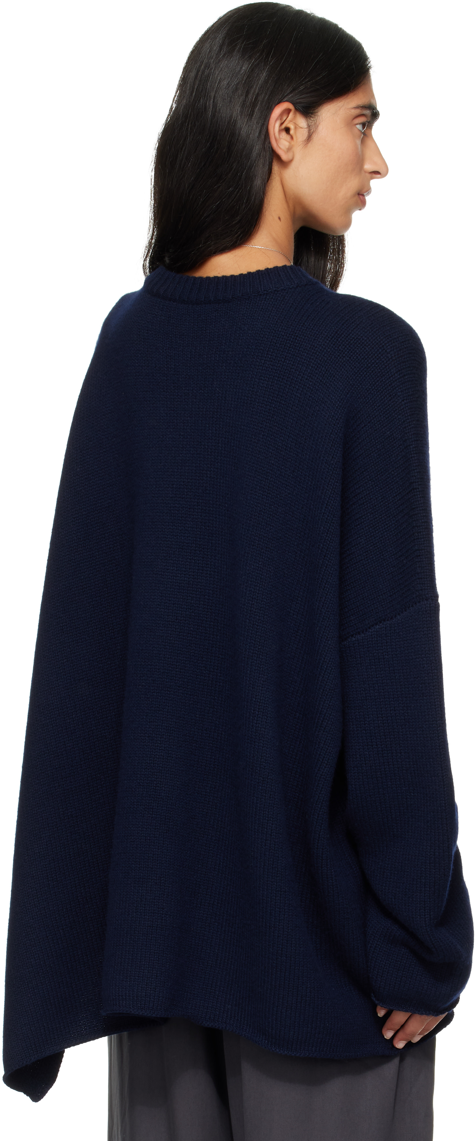 LISA YANG - Pull de style cape Din bleu marine