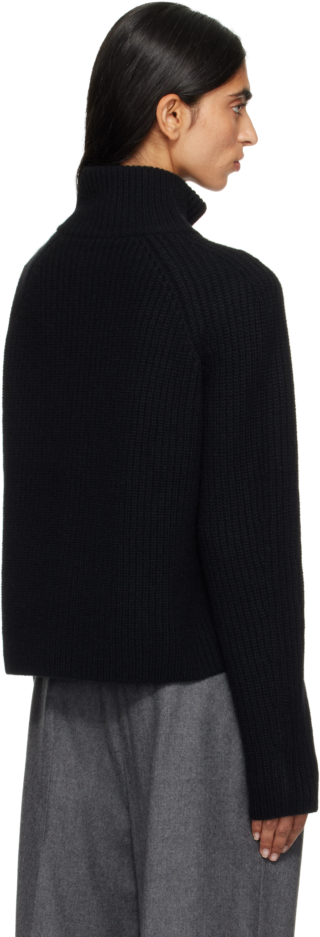 LISA YANG - Pull Sadie noir à glissière