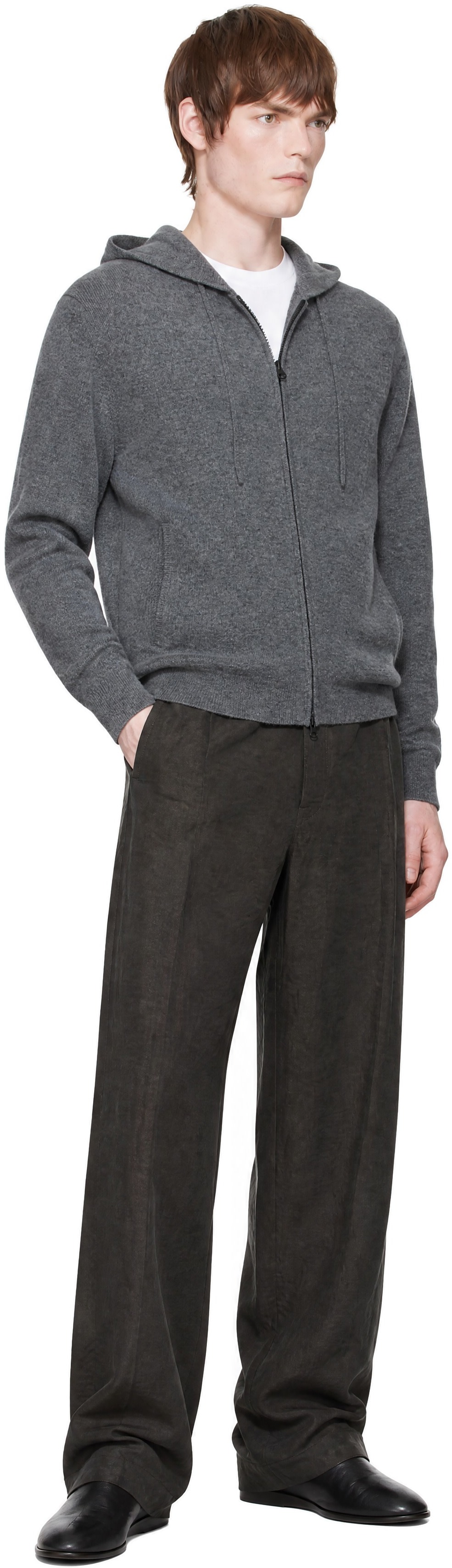 LISA YANG - Pull à capuche Emerson gris