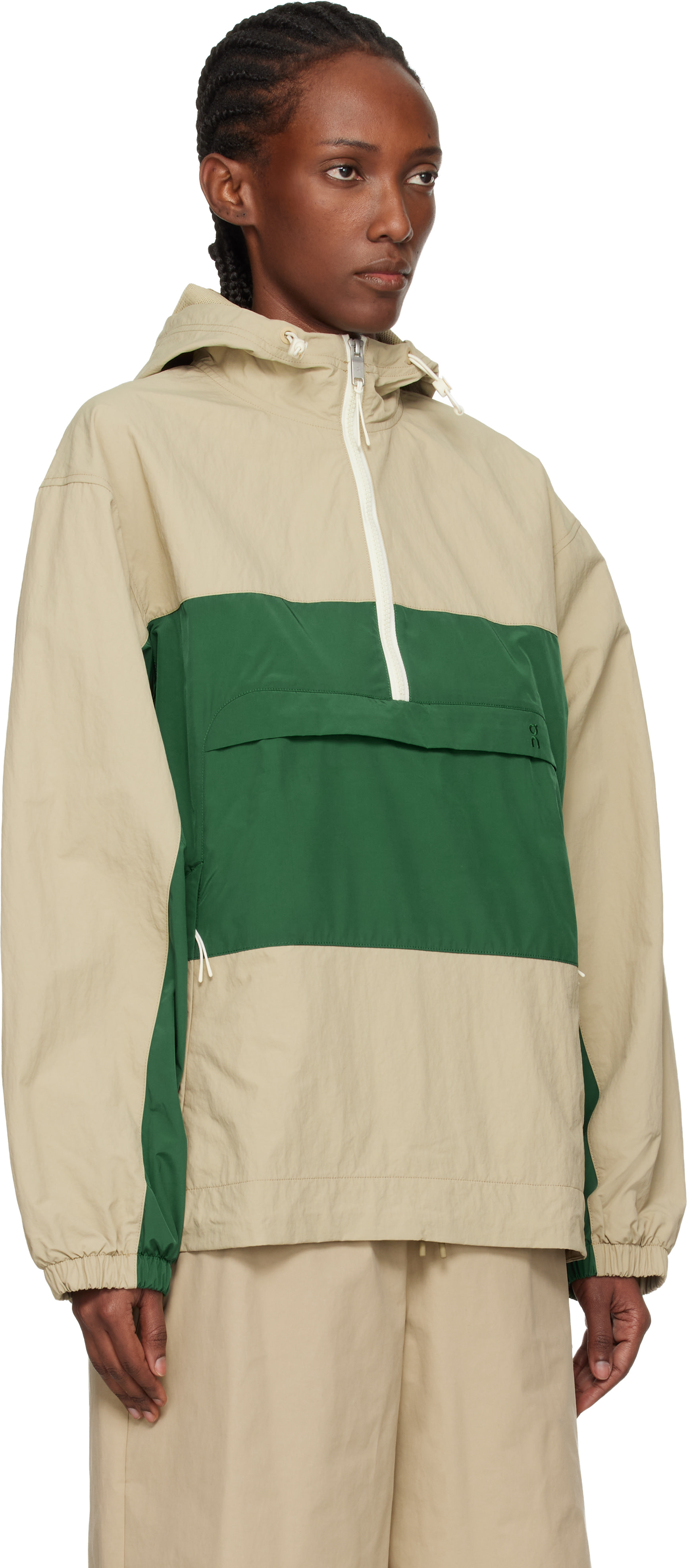ラッセルノ アノラック ハーフジップ BLOUSON カーキ サイズ5 新品 On: グリーン＆ベージュ ハーフジップ アノラック | SSENSE 日本