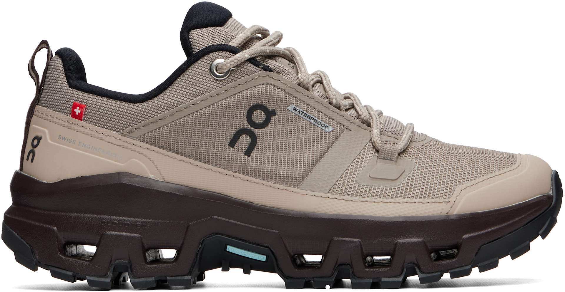 On - Baskets basses imperméables Cloudrock taupe