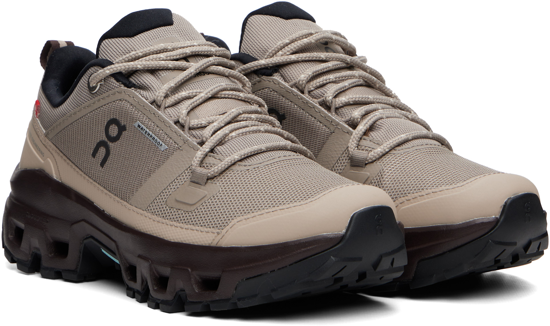 On - Baskets basses imperméables Cloudrock taupe