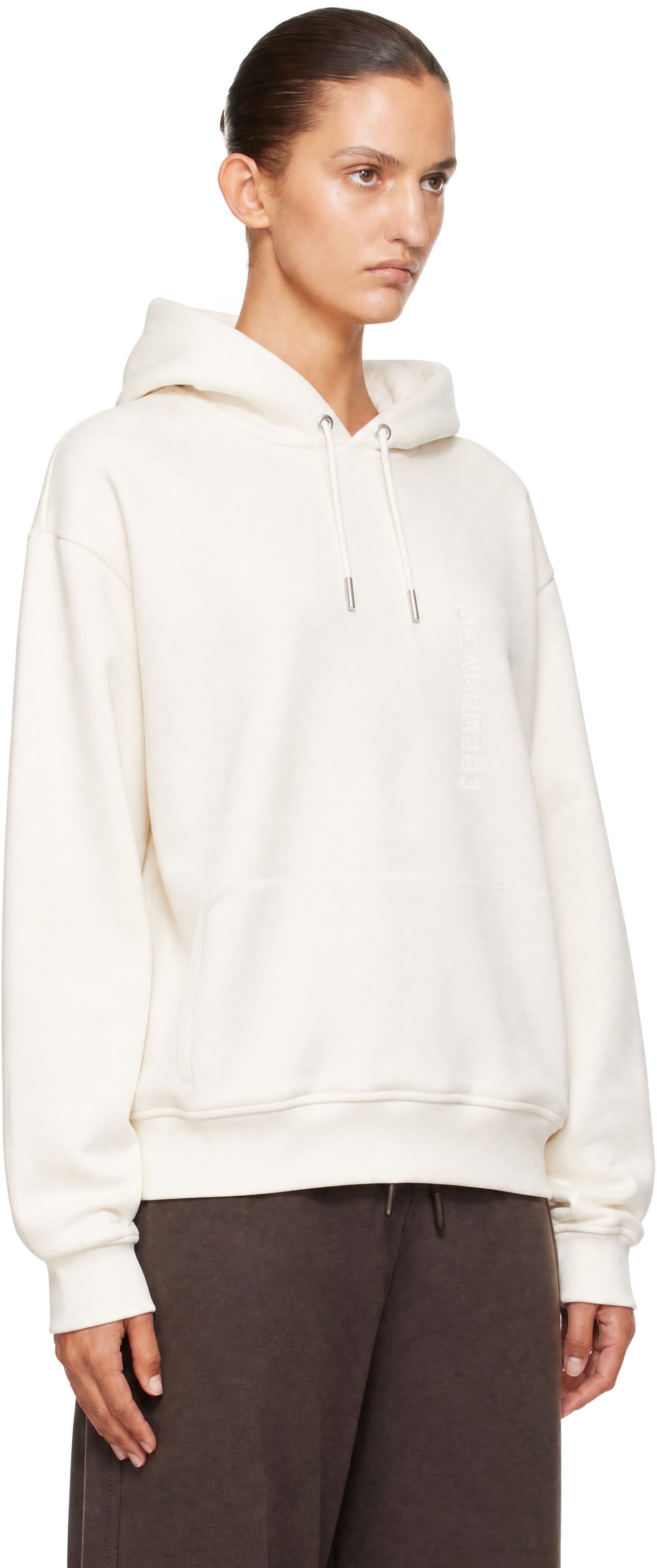 On - Pull à capuche Collective blanc cassé édition Erewhon