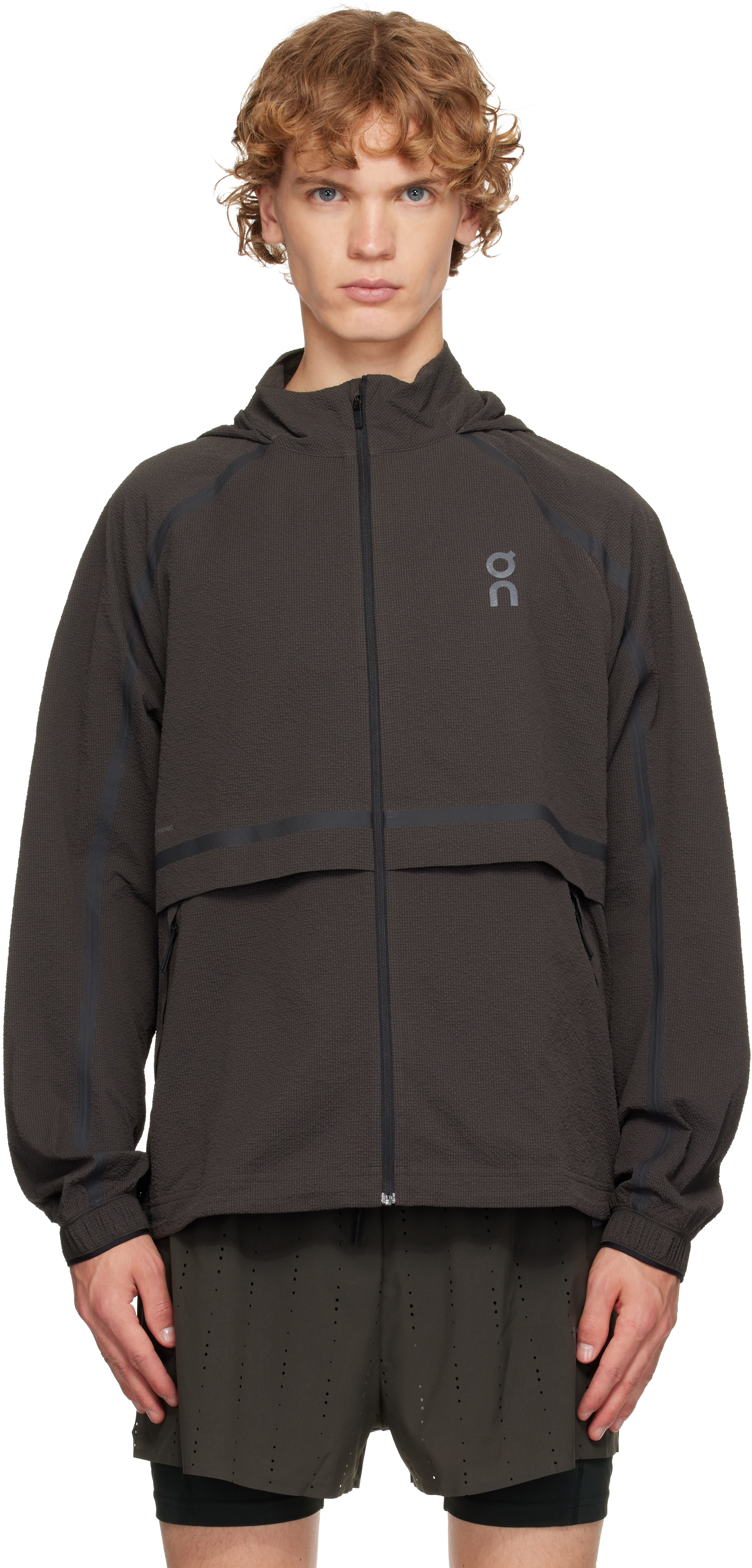 On - Brown Performance Volt Running Jacket