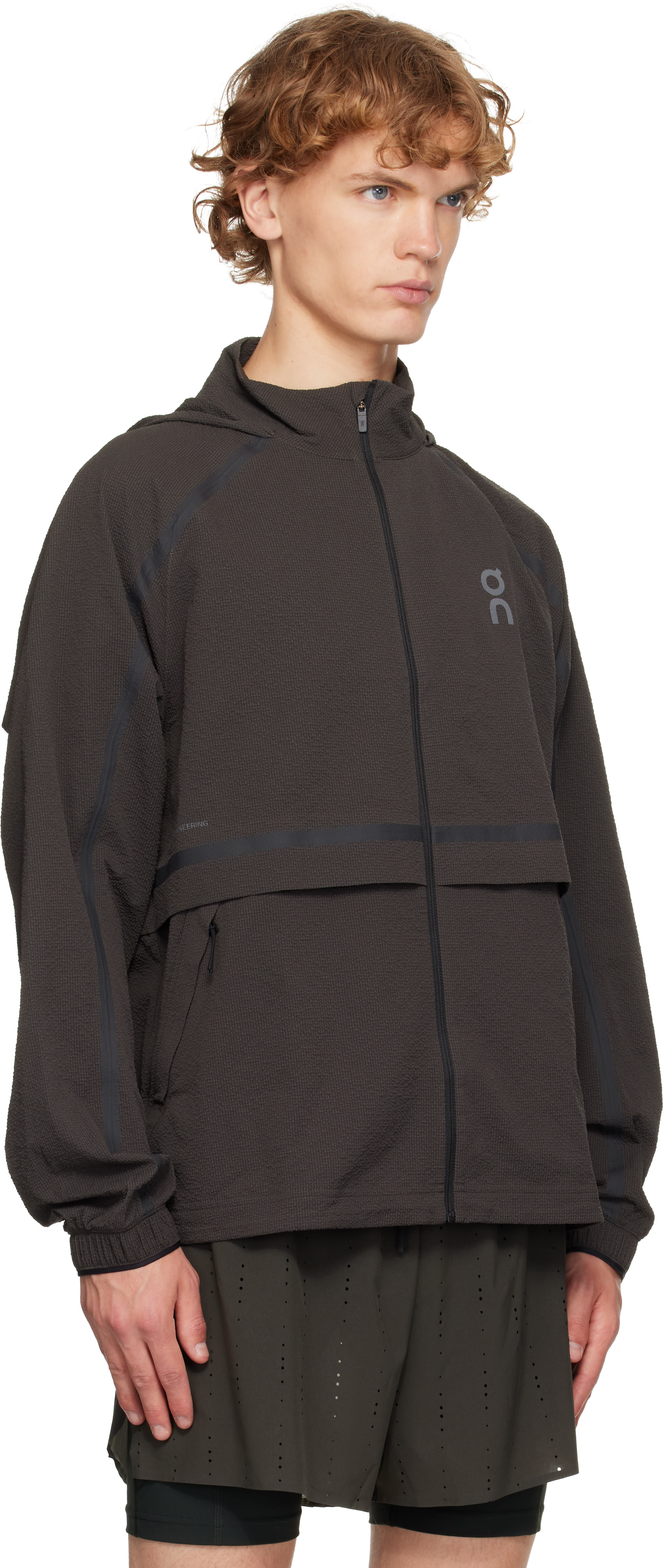 On - Brown Performance Volt Running Jacket