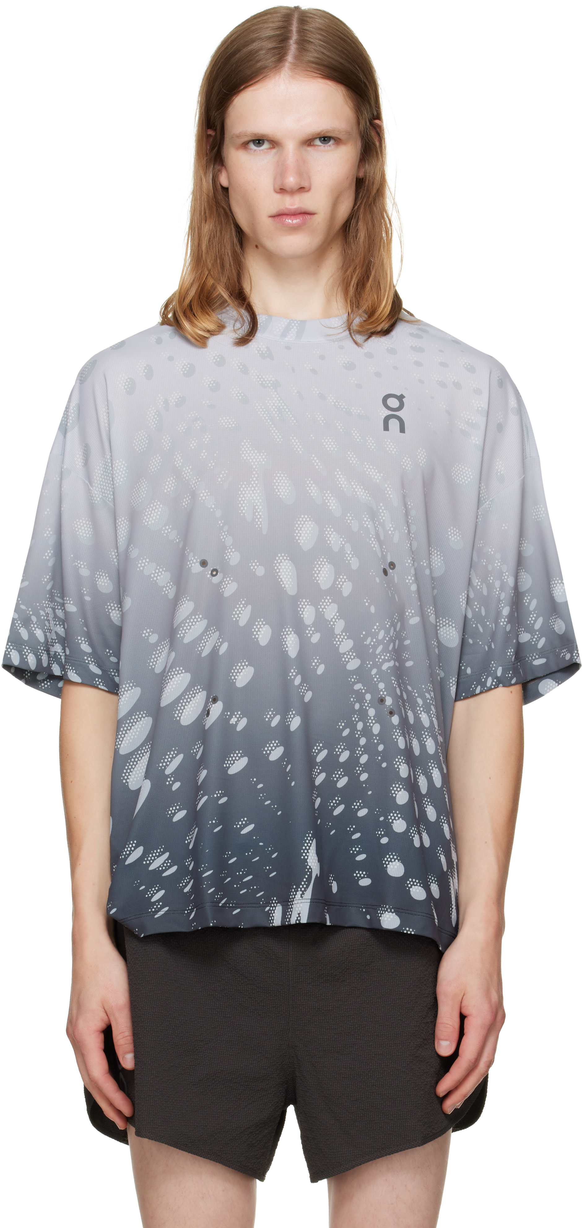 On - T-shirt de course Performance Volt gris