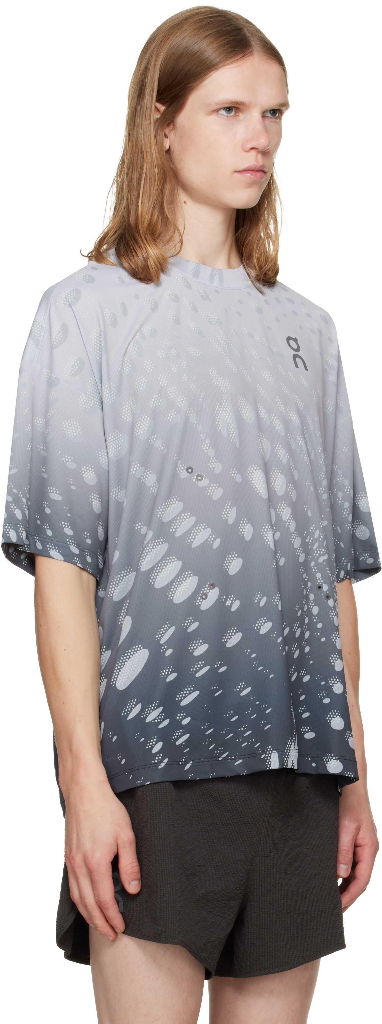 On - T-shirt de course Performance Volt gris