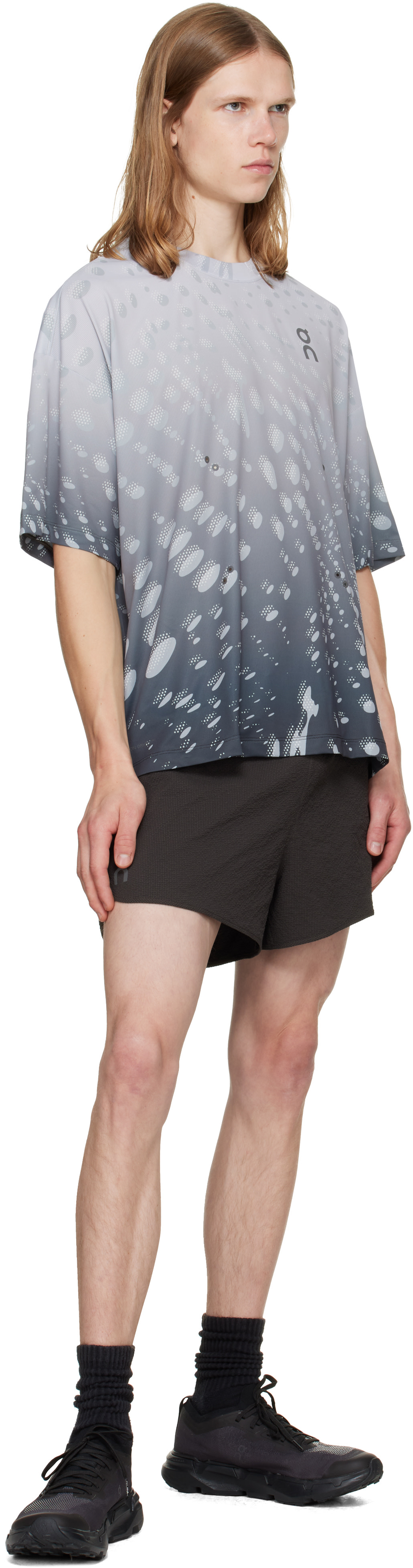 On - Gray Performance Volt Running T-shirt