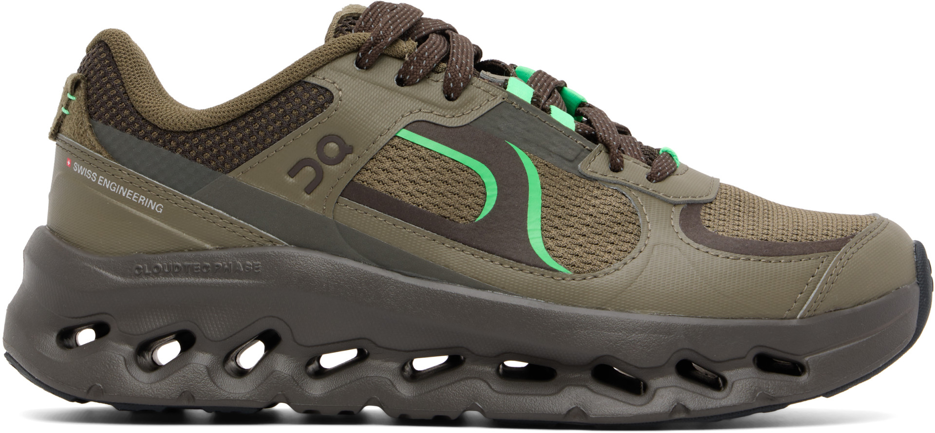 On - Khaki Cloudtilt Arc Sneakers