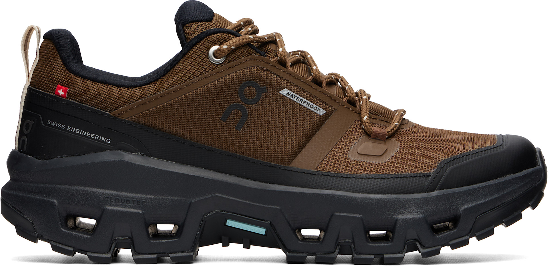 On - Baskets basses imperméables Cloudrock brunes