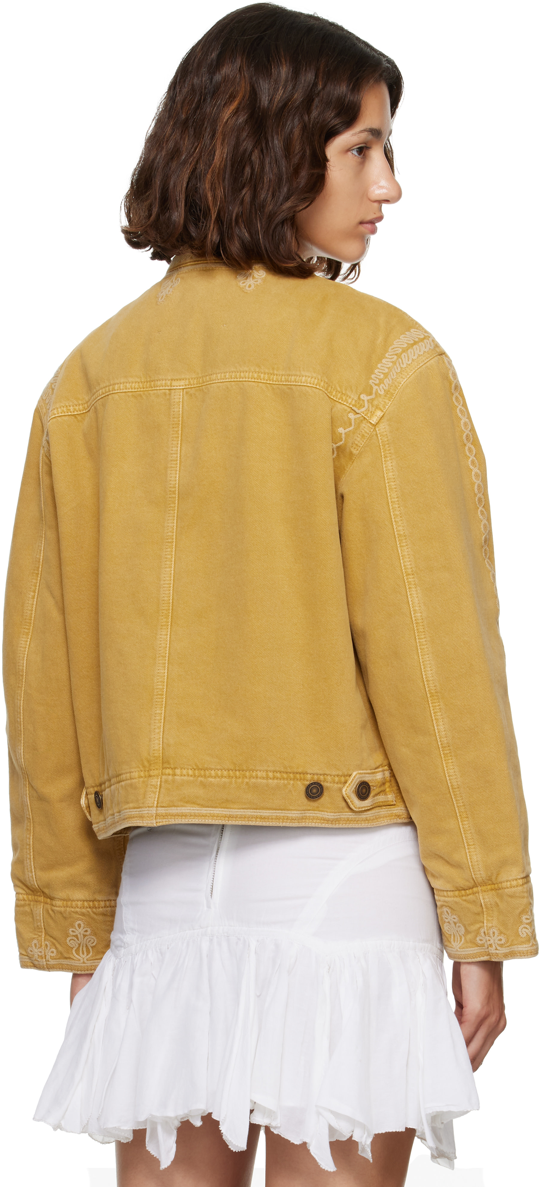 Isabel Marant Etoile: イエロー Emalia デニムジャケット | SSENSE 日本