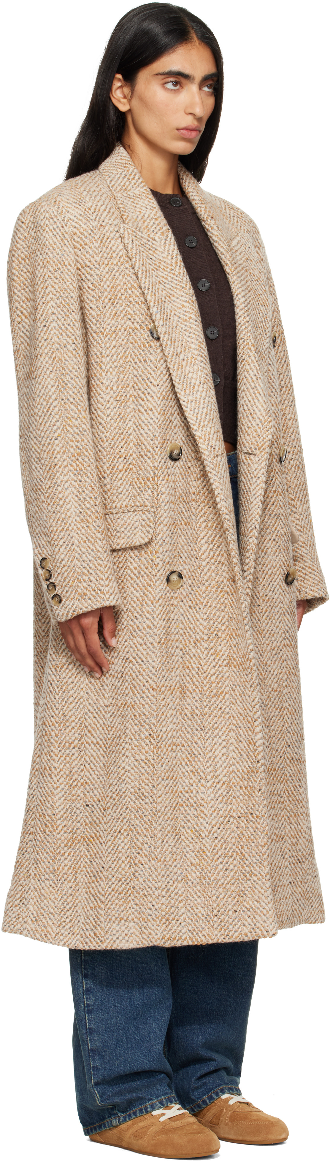 ISABEL MARANT ETOILEコート Isabel Marant Etoile: Beige Pilda Coat | SSENSE