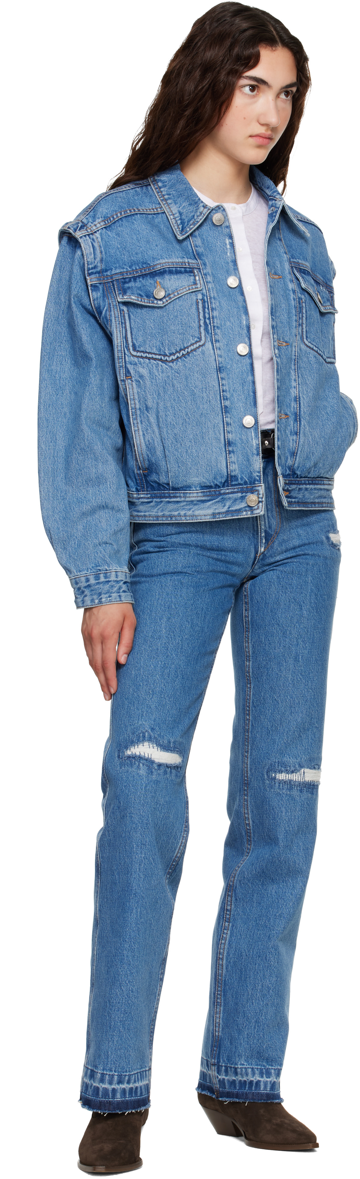 Isabel Marant Etoile: Blue Zyma Denim Jacket | SSENSE