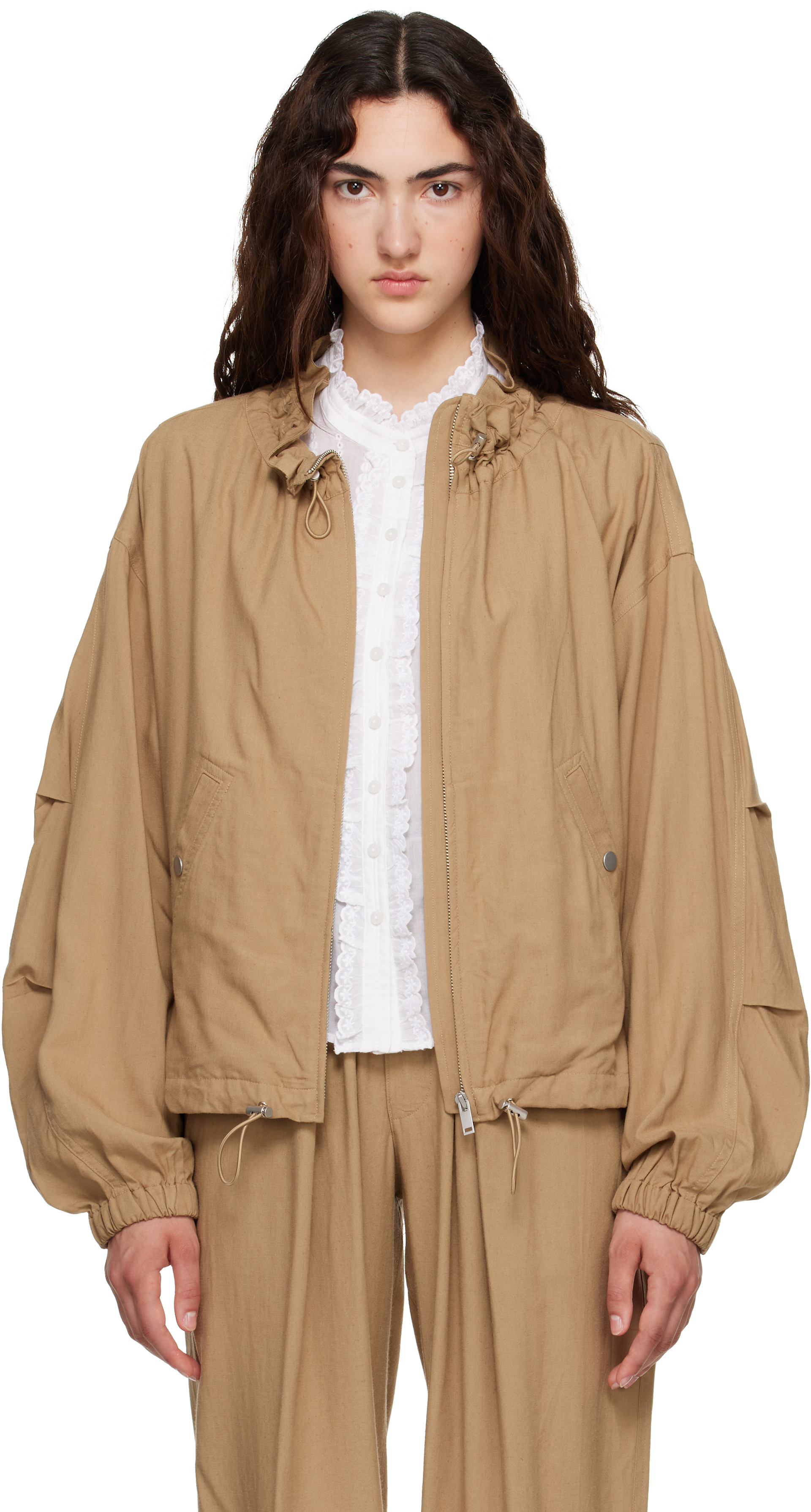 Isabel Marant Etoile: Khaki Plume Jacket | SSENSE