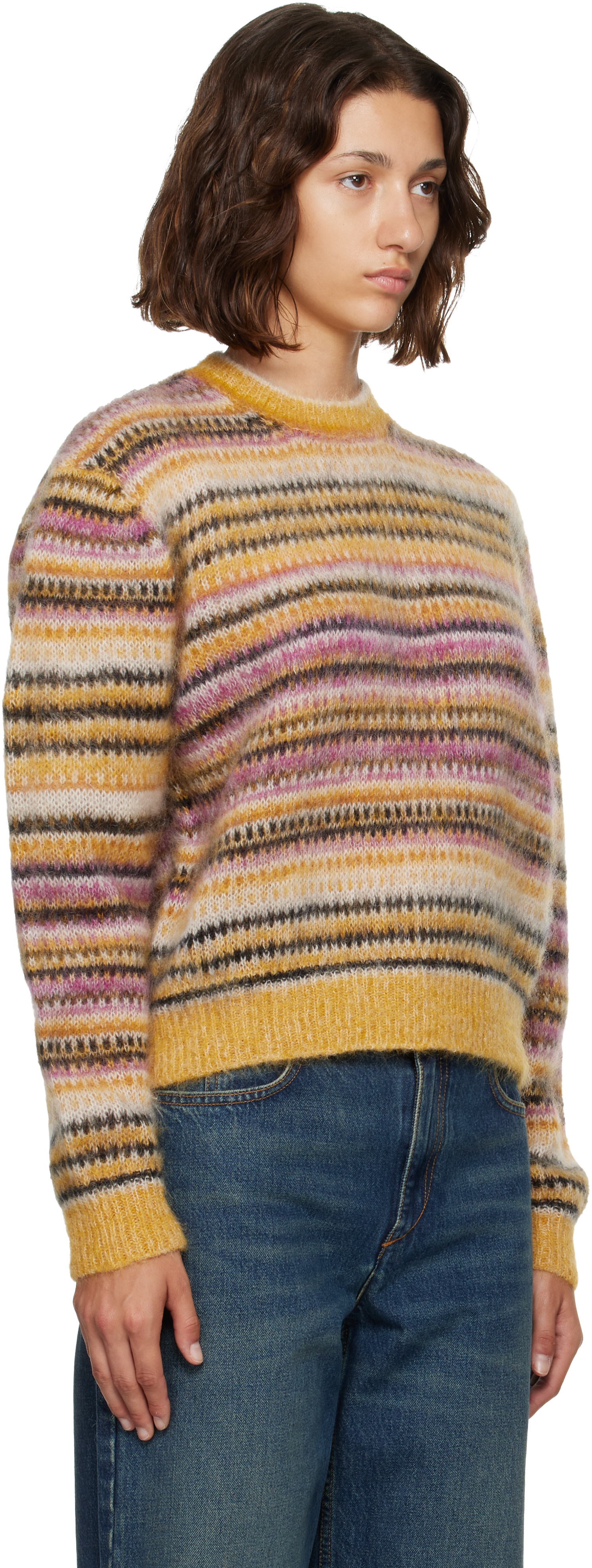 Isabel Marant Etoile - Pull Morine jaune et rose