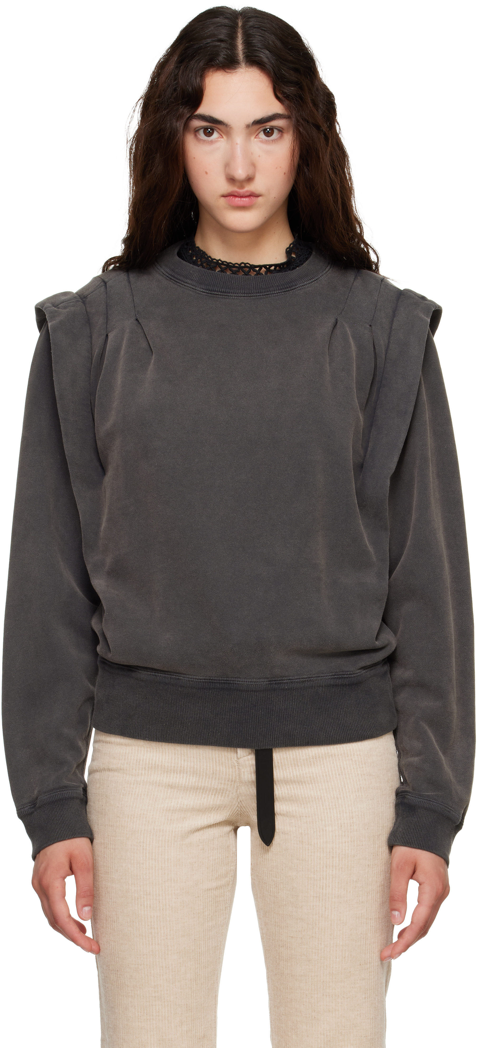 Isabel Marant Etoile - Pull molletonné Soldy gris