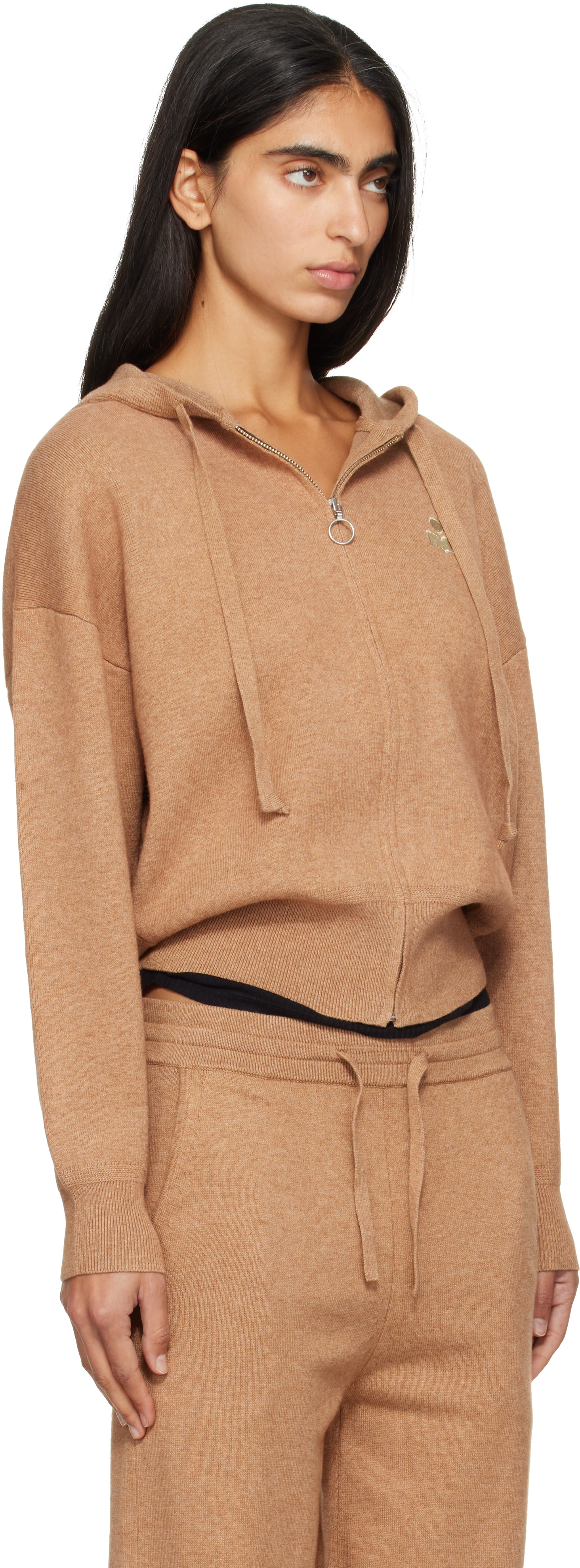 Isabel Marant Etoile - Pull à capuche Koby brun clair