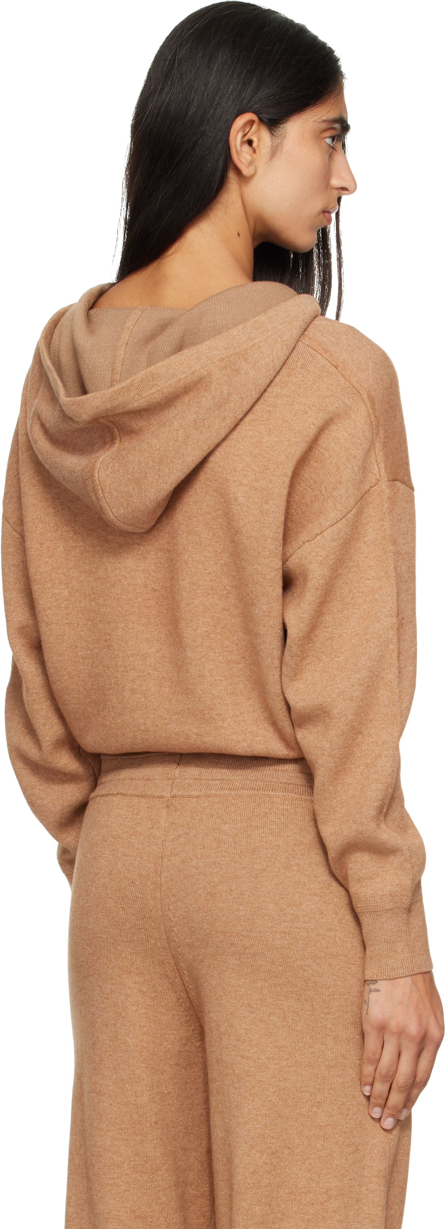 Isabel Marant Etoile - Pull à capuche Koby brun clair