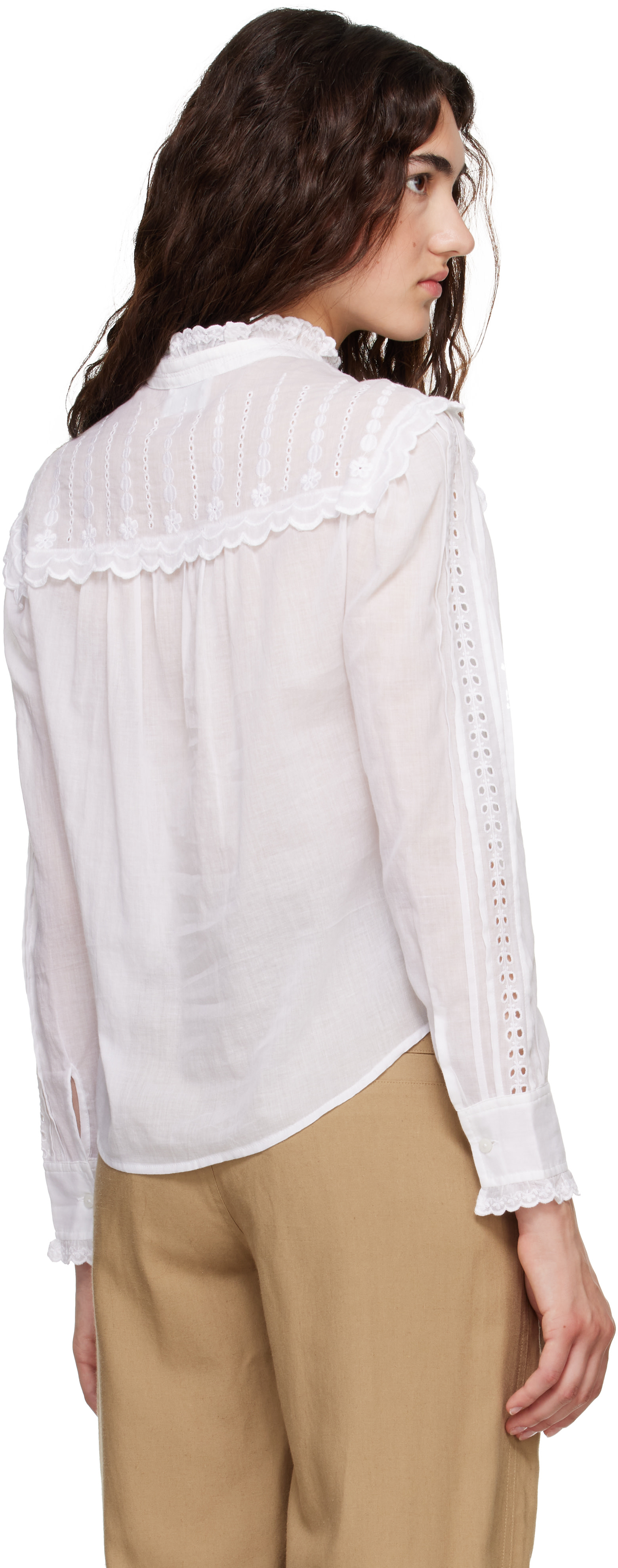 Isabel Marant Etoile: White Lonzie Blouse | SSENSE