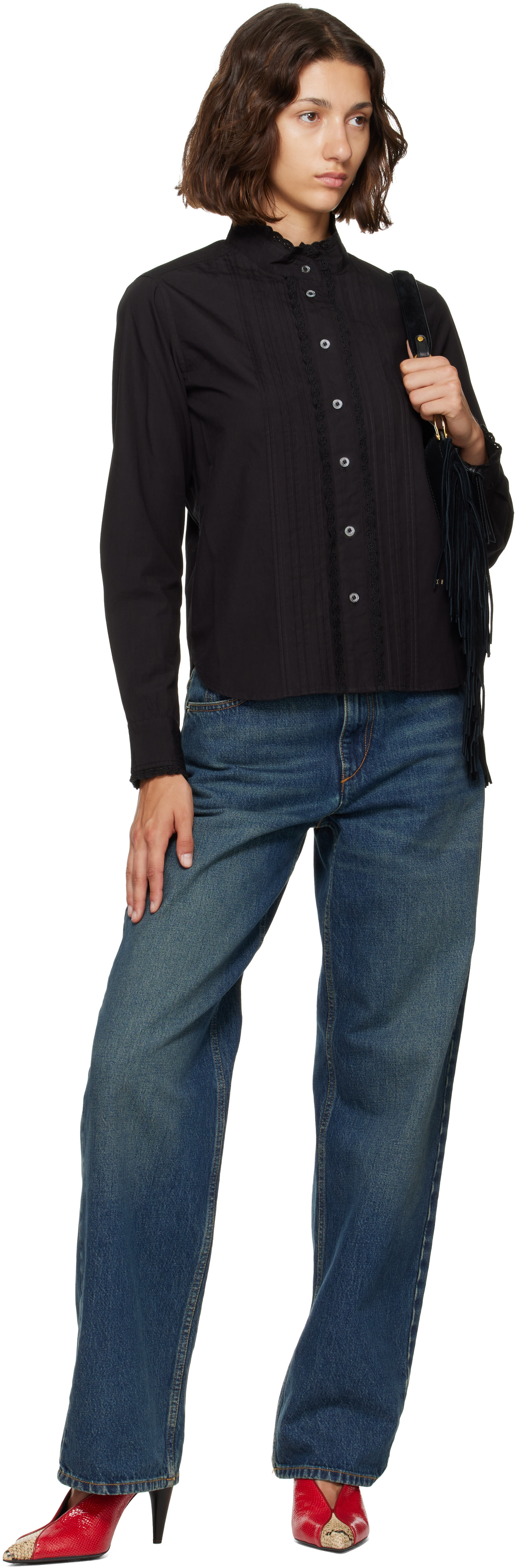Isabel Marant Etoile: Black Nazila Shirt | SSENSE