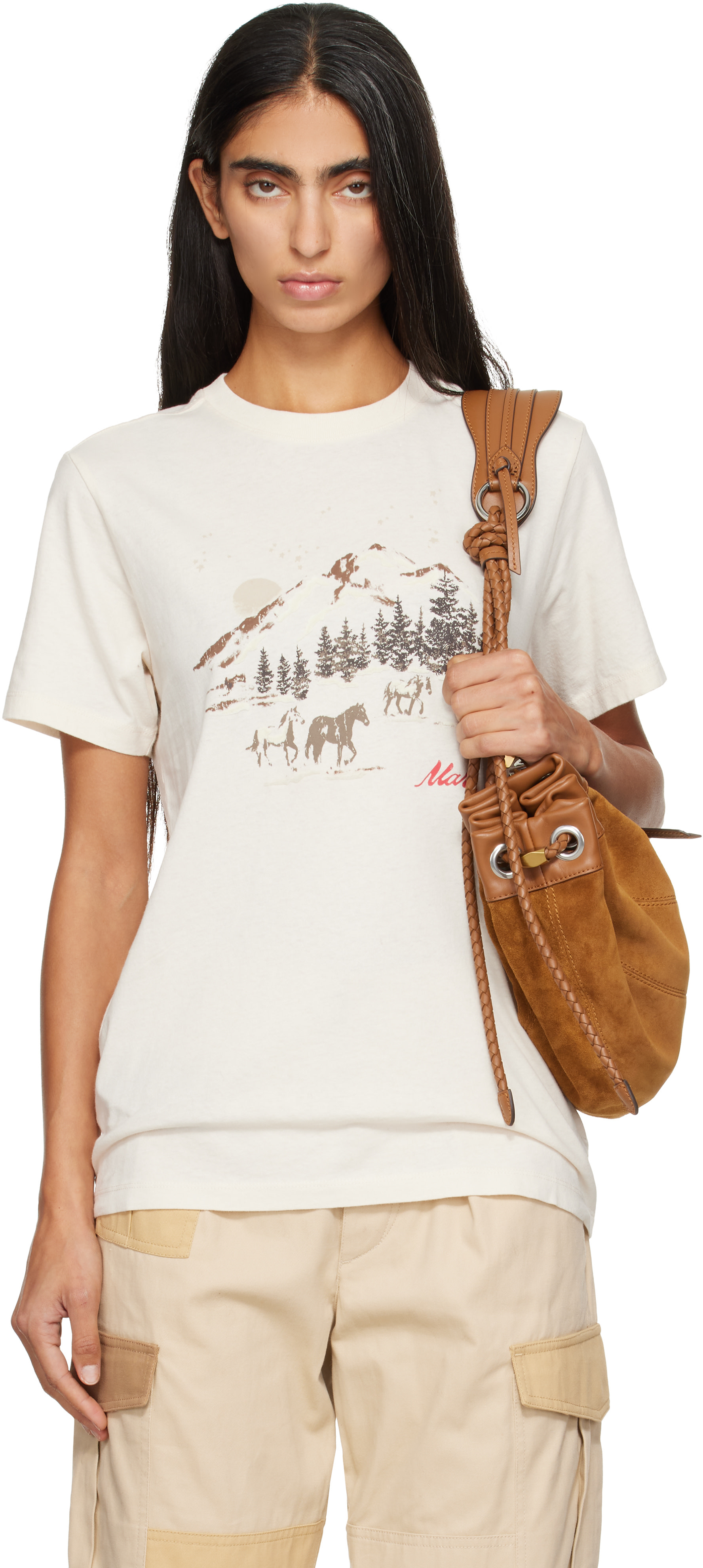 Isabel Marant Etoile: Off-White Zewel T-shirt | SSENSE