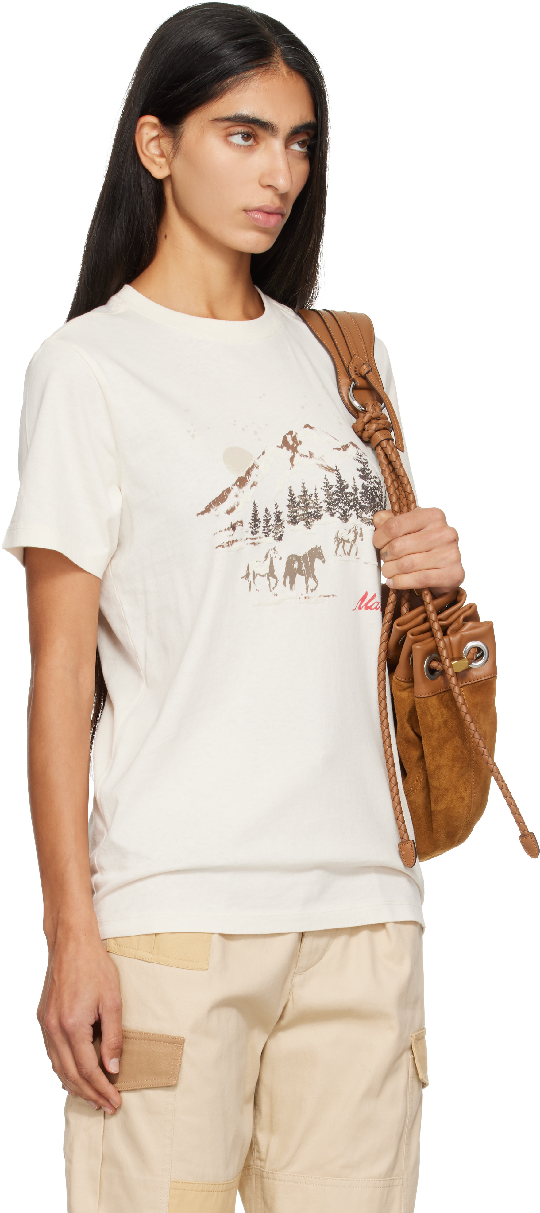 Isabel Marant Etoile: Off-White Zewel T-shirt | SSENSE