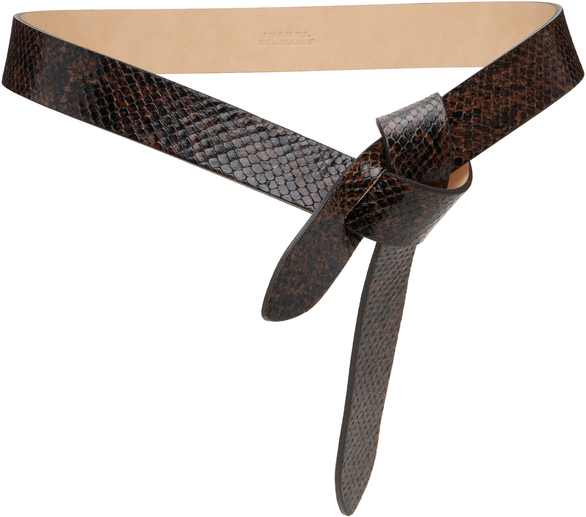 ISABEL MARANT Lecce レザーベルト ブラウン Mサイズ Isabel Marant: Brown Lecce Belt | SSENSE