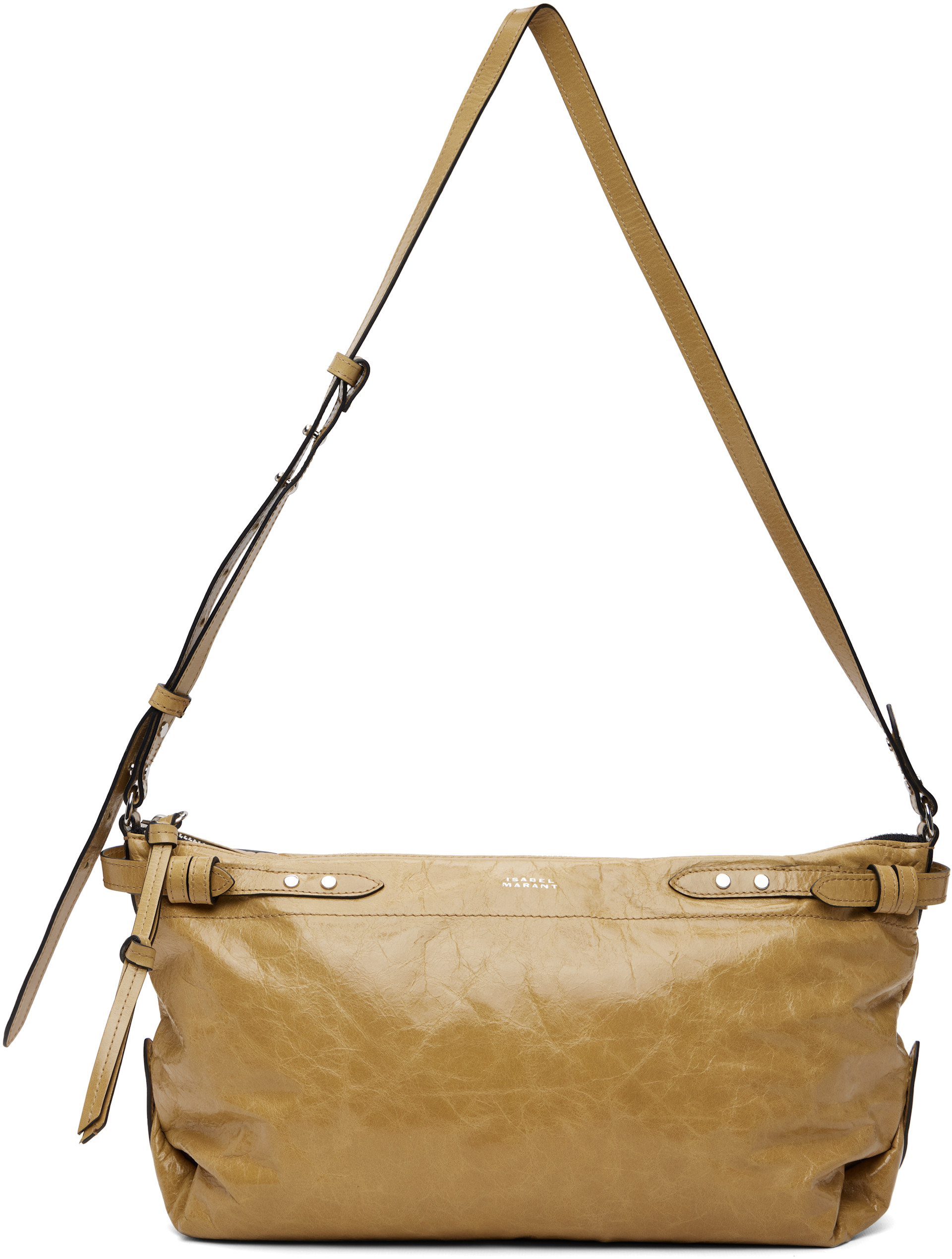 Isabel Marant: Beige Winna Day Shoulder Bag | SSENSE